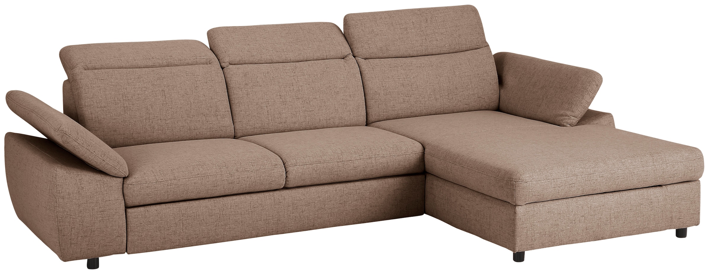 Home affaire Ecksofa »Mauritius L-Form« mit Kopfteil- und Armlehnverstellung, mit Bettfunktion und Bettkasten