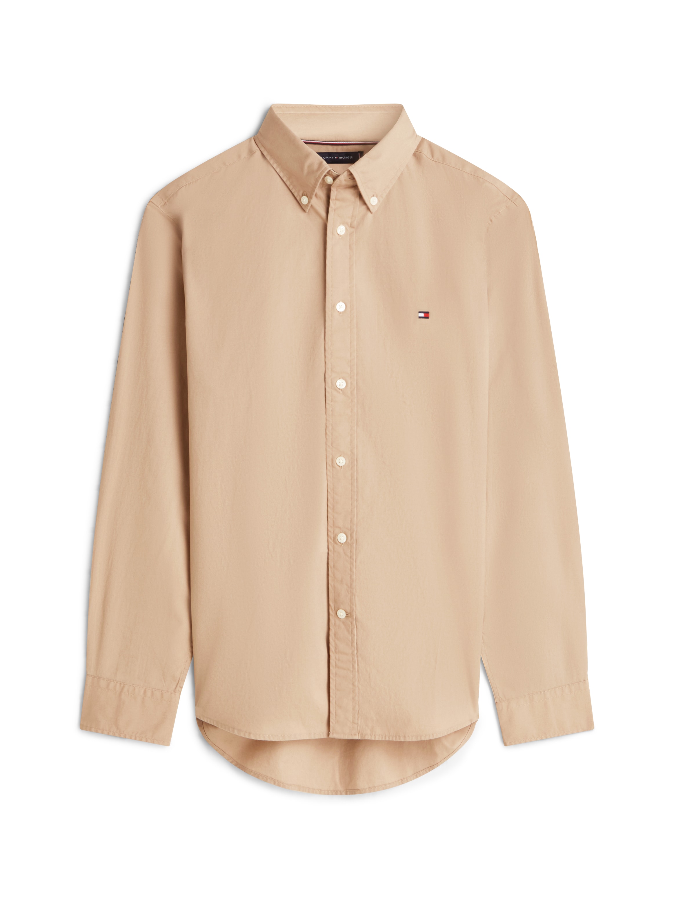 Tommy Hilfiger »FLEX POPLIN SOLID« unifarben, klassisch, regular fit, Baumwolle, Button-down-Kragen