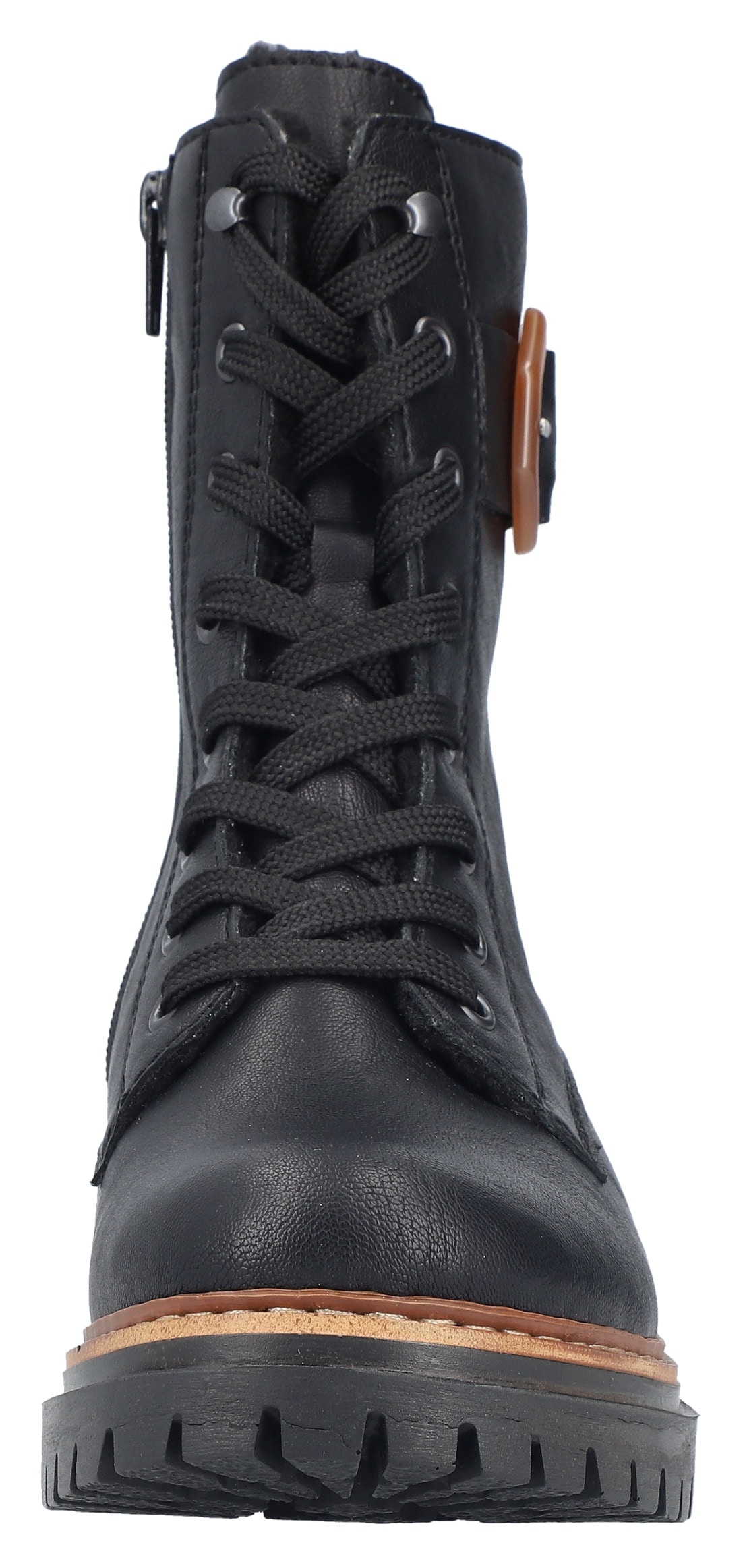 Rieker Winterstiefelette  Schnürboots, Schnürstiefelette, Profilsohle, mit Innenreissverschluss