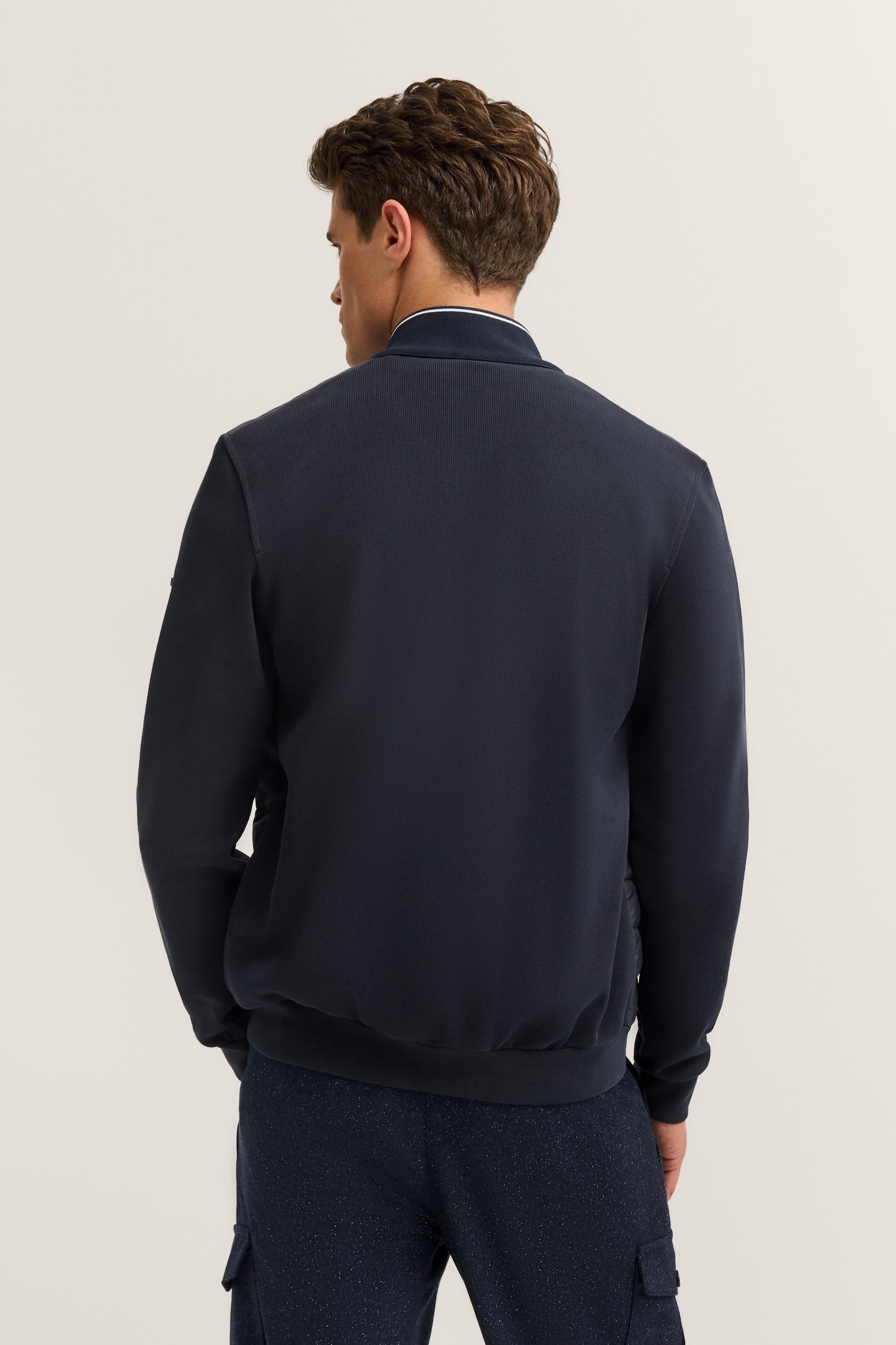 bugatti Veste sweat »Basic Essential« Modern Fit in Stepp-Optik