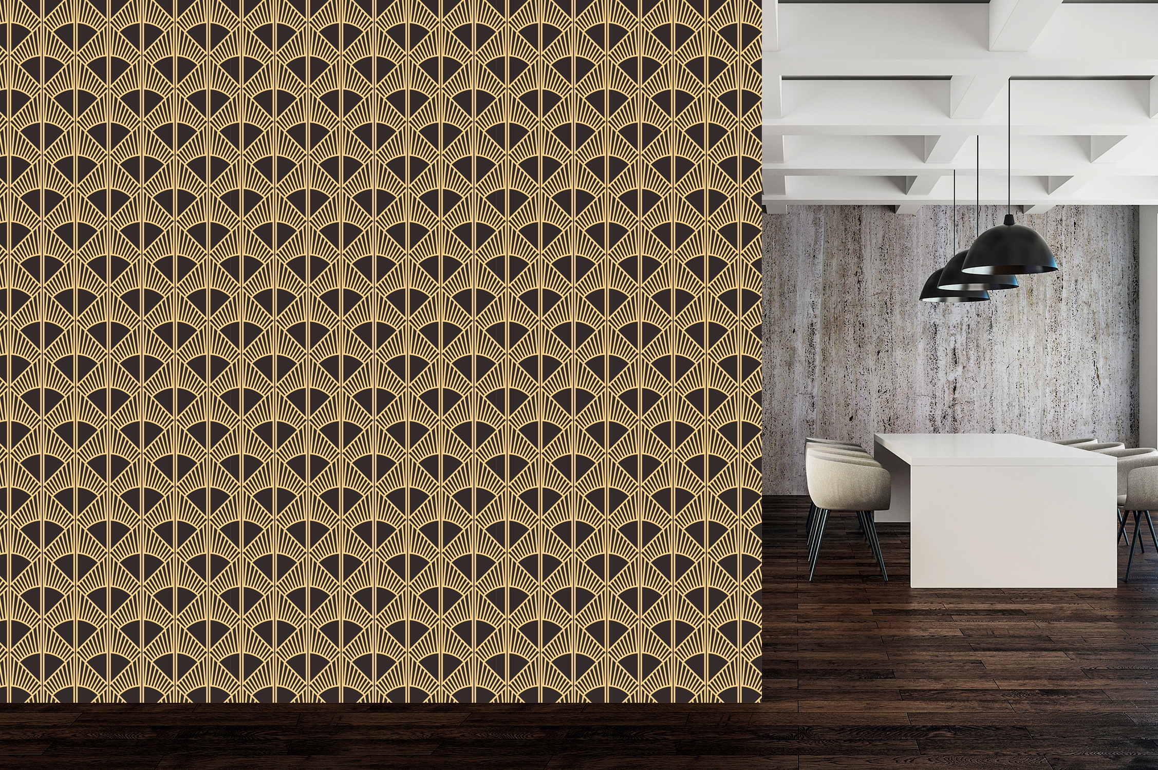 queence Papier peint vinyle »Harley« abstrait | imprimé 90x250cm, selbstklebend, kinderleichte Anbringung, , Sticker