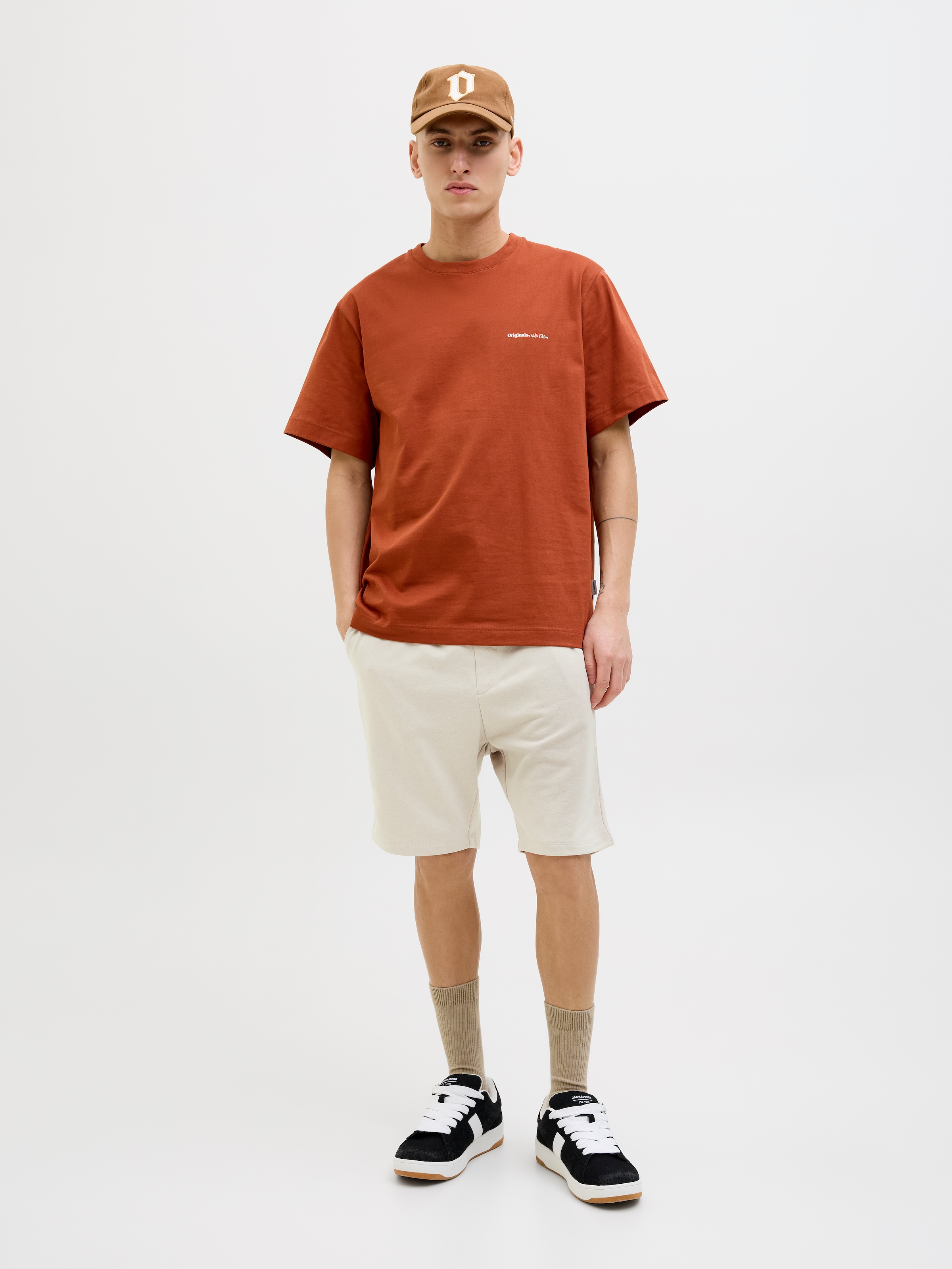 Jack & Jones Sweatshorts »JPSTGORDON mit elastischem Bund«  uni, à la mode, coupe régulière, tissu tissé