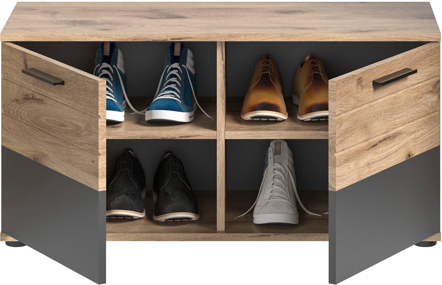 Home affaire Garderoben-Set »Riga, Breite 175 cm, hochwertige Rillenfräsung, 3-teilig, best. aus:« Set, 3 Stk. tlg.