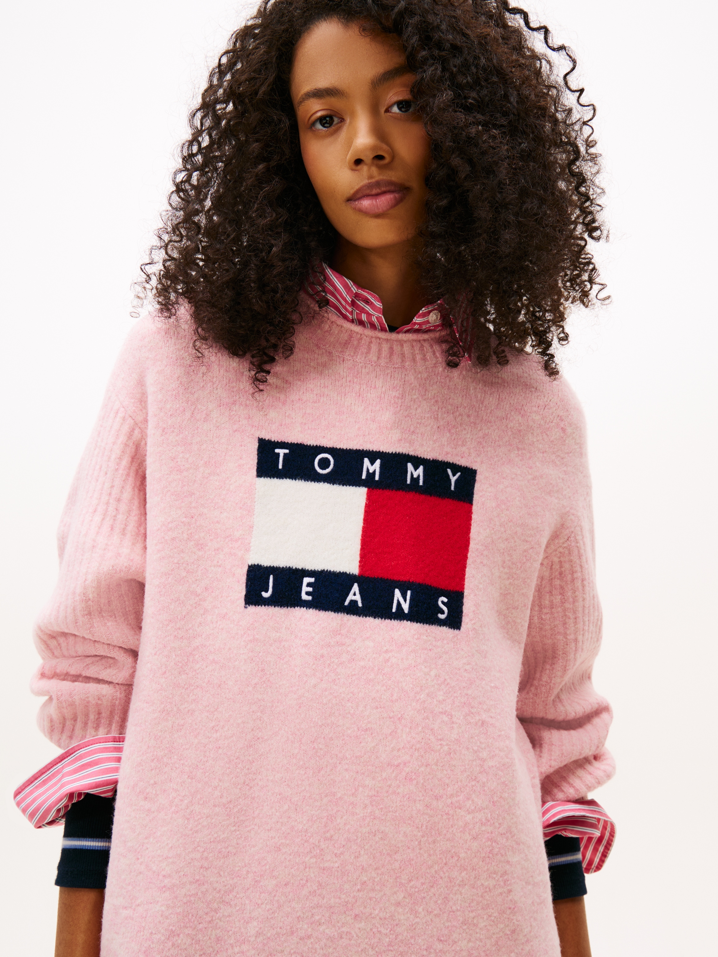 Tommy Jeans Strickkleid »TJW FLAG SWEATER DRESS EXT«