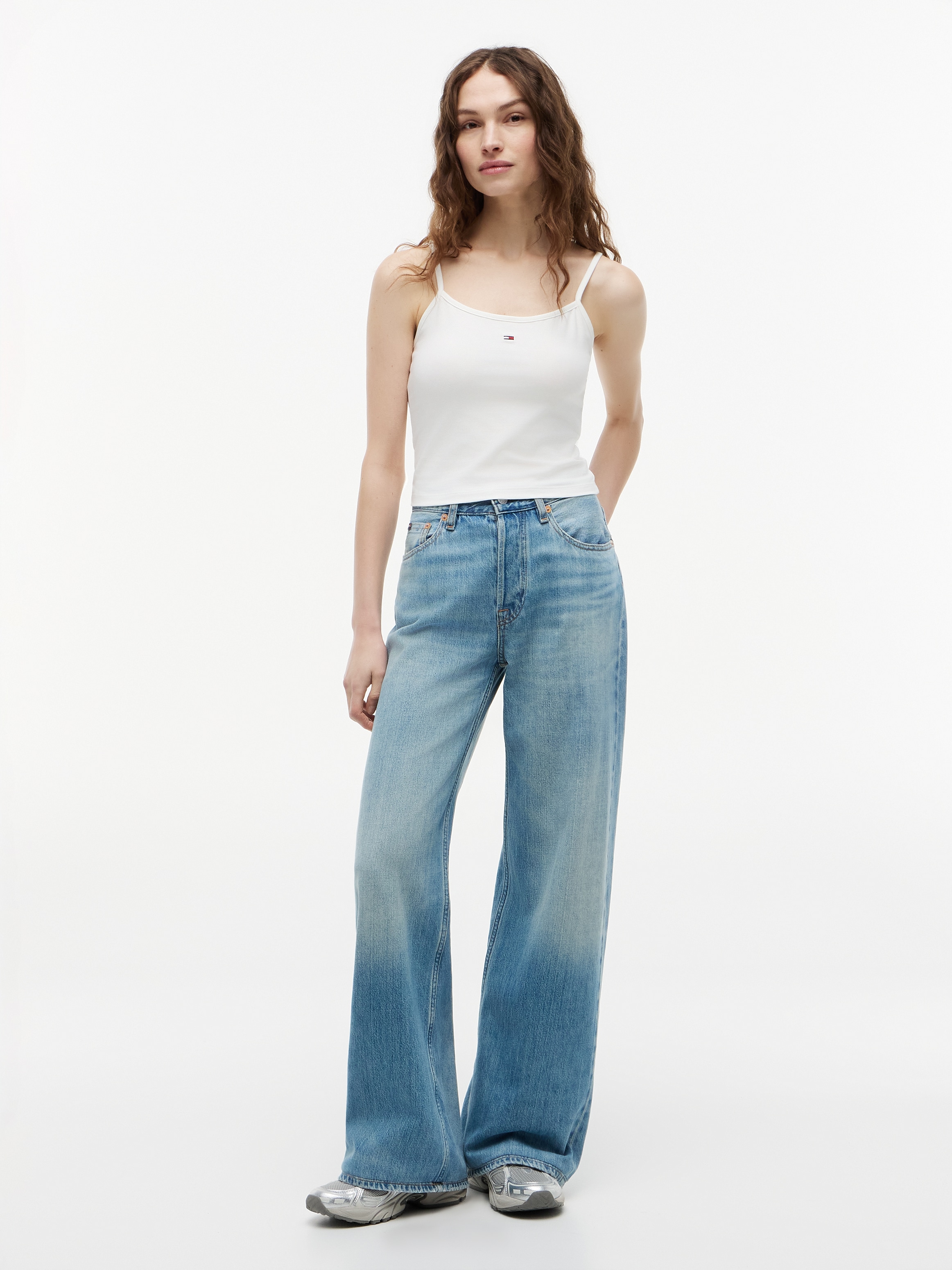 Tommy Jeans Débardeur »TJW 2PACK ESSENTIAL STRAP TOP« Packung, 2er-Pack, 2 pièces mit Logo-Flag