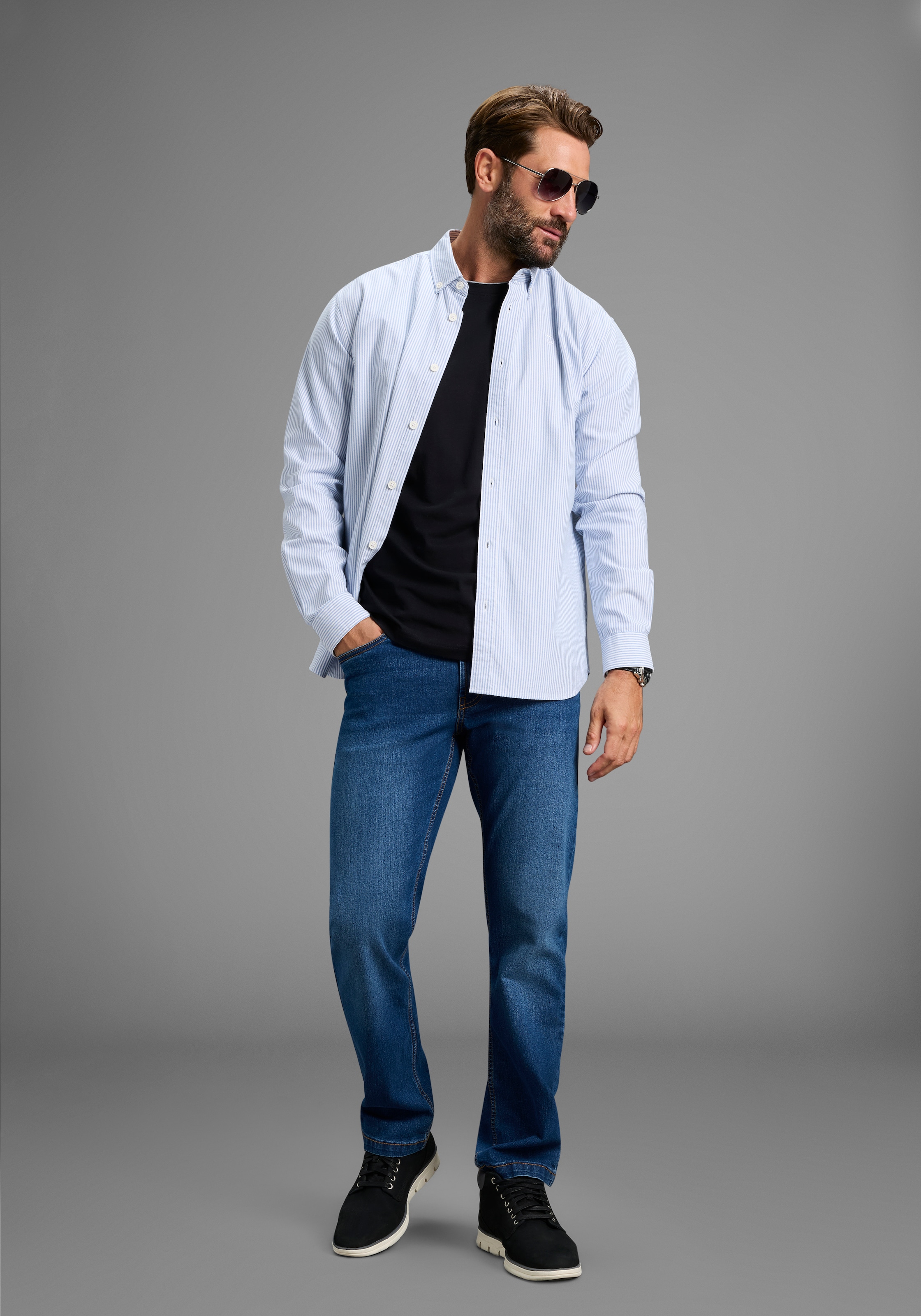 Arizona Jeans droit gerader Schnitt, normale Leibhöhe, mit Knopf- und Reissverschluss