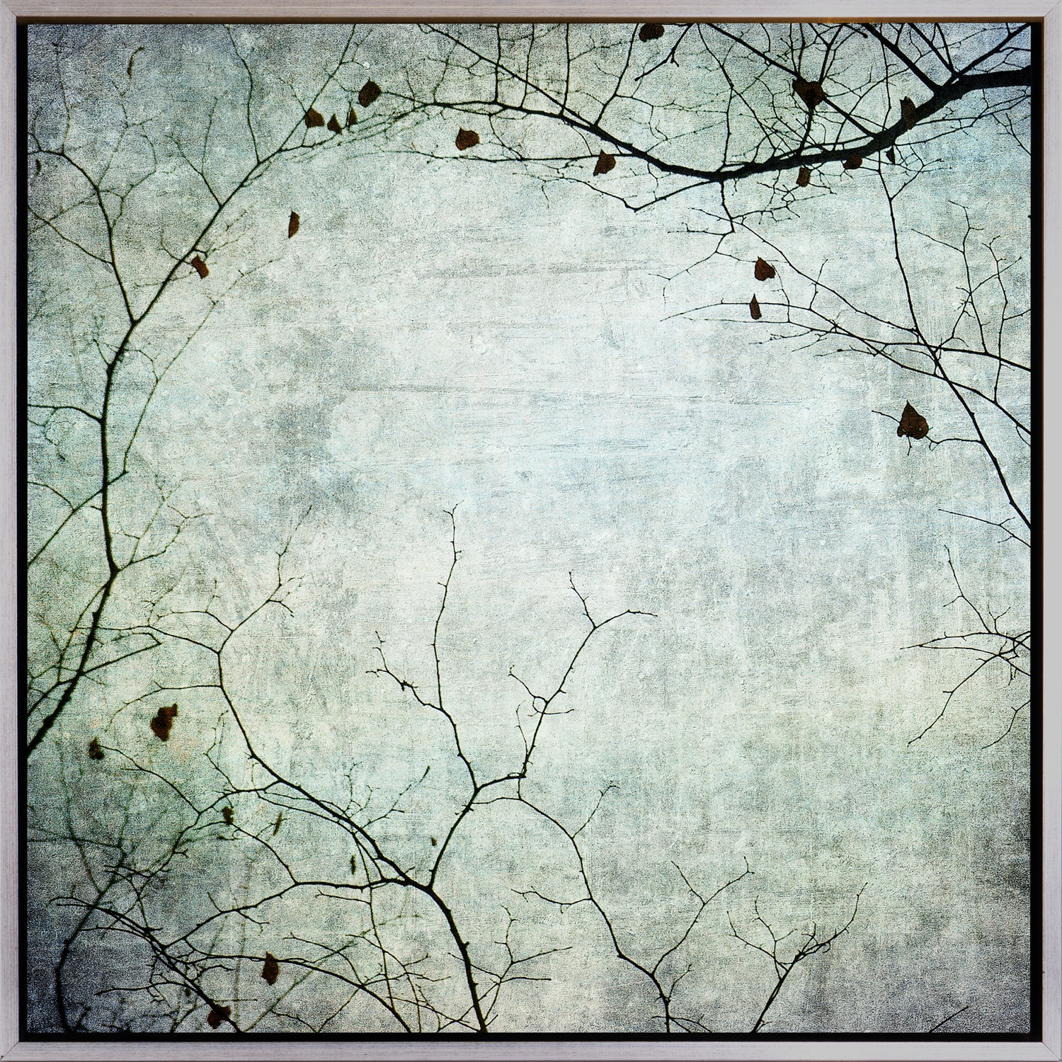 queence Tableau sur toile »Kirschblüten« Abstrait | Art | Feuilles | Images de feuilles | Moderne finition avec cadre à joint creux