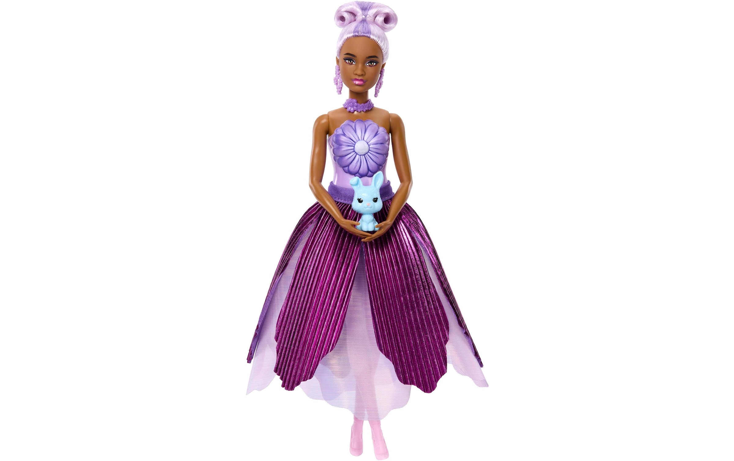Barbie Poupée à habiller »Flower Surprise Puppe Lila Blümchen« Blumen-Überraschungspuppe