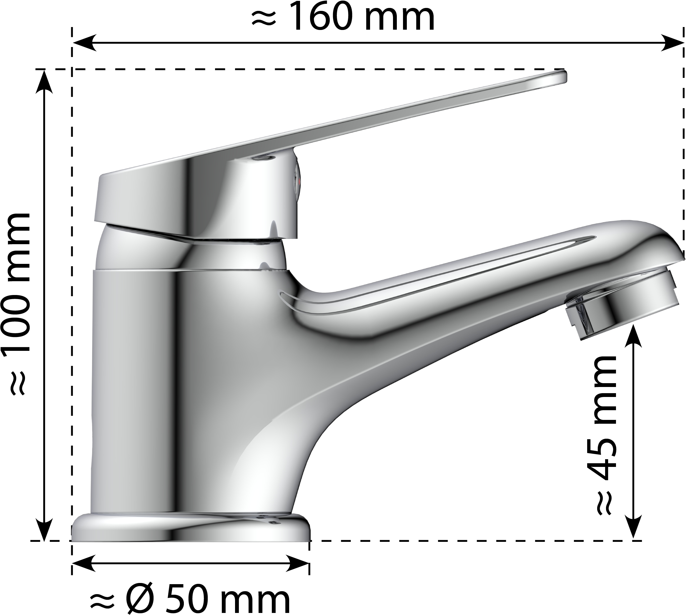 welltime Robinet de lavabo »BARI« Der Platzsparklassiker in frischem Design