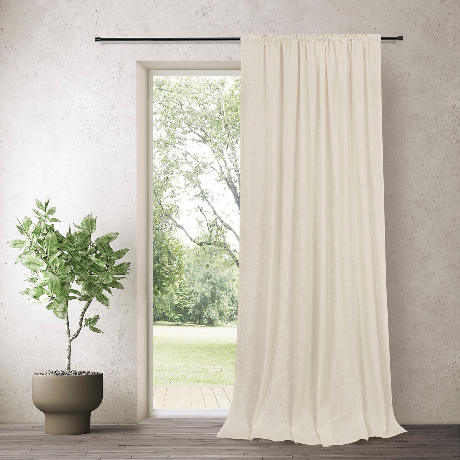 Gerster Rideau »Abra« Boucles cachées 1 cuis tlg. Fertiggardine "Abra"