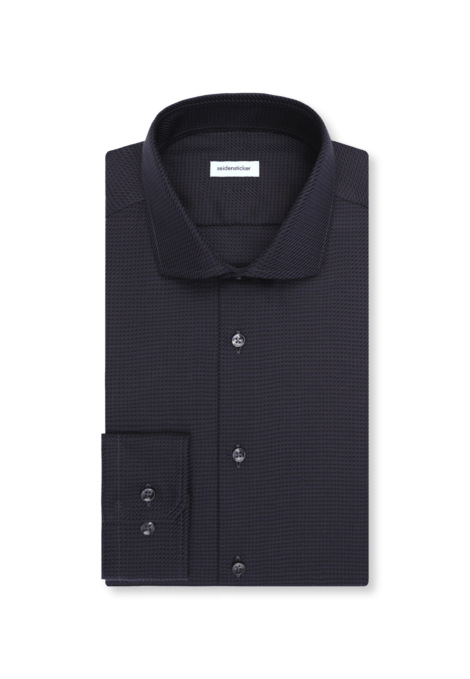 seidensticker Chemise d'affaires »Schwarze Rose« Slim 1/1 Kentkragen Struktur