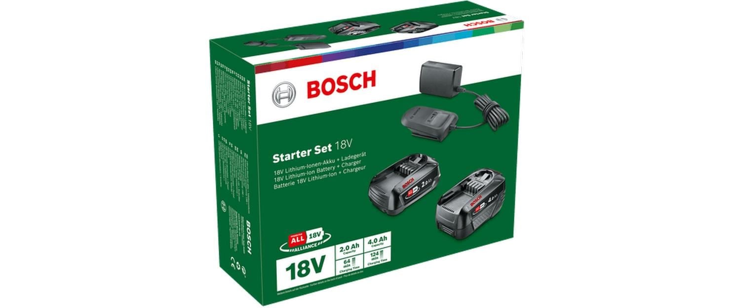 BOSCH Akku-Set 2 Akkus 2Ah + 4Ah, 18 V, inkl. Ladegerät