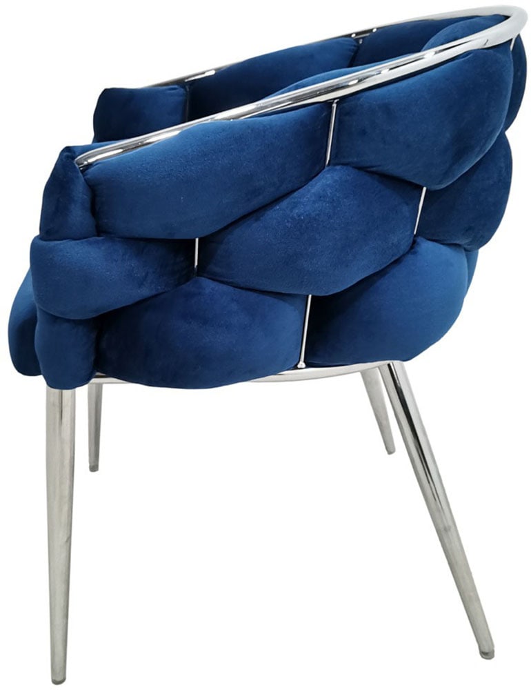 Kayoom Chaise rembourrée »Stuhl Grace 125 2er-Set, Gestell aus Eisen, bequem gepolstert« (Set) 2 cuisGraziöses Design, absolutes Eye-Catcher, geflochtener Rücken