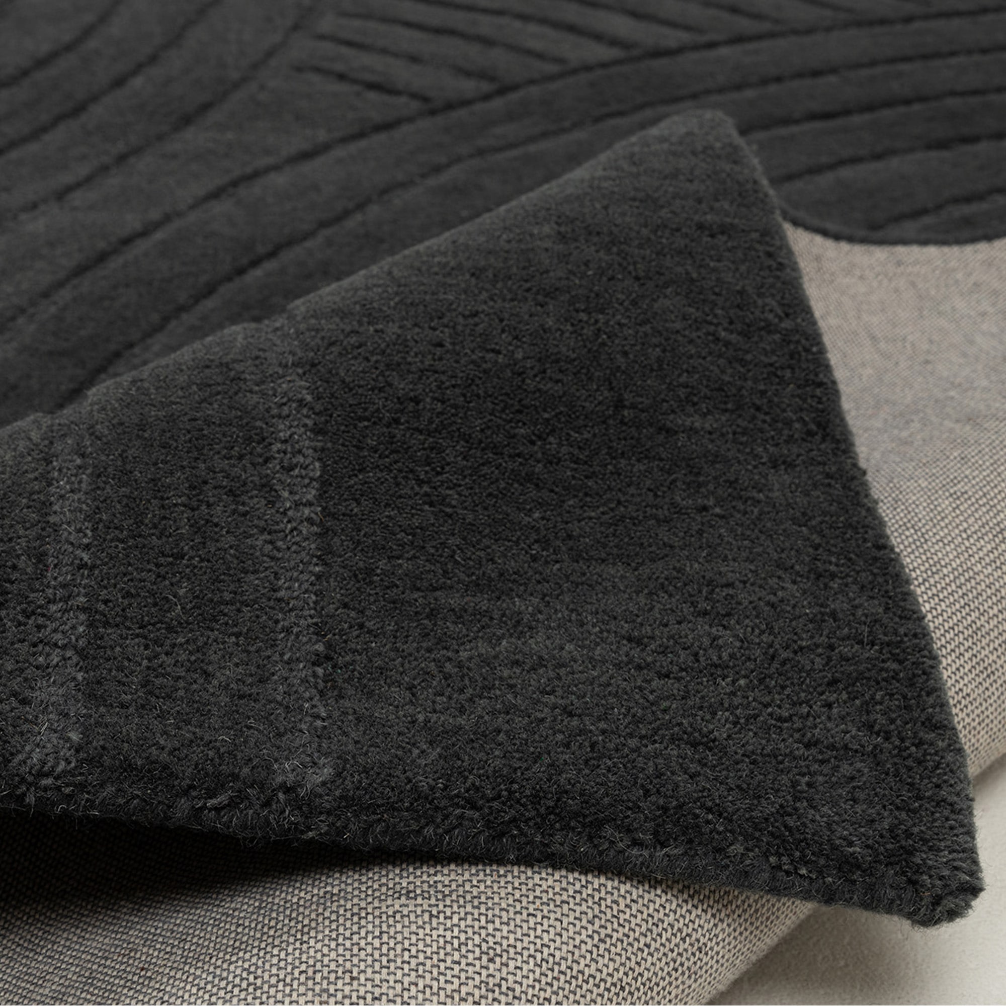 my home Tapis en laine »Gabbo Design, Handgefertigt, Teppich,  reine Wolle,« Rectangulaire 14 mm Höhe Hoch-Tief-Effekt, reine Wolle, Scandi-Look, Naturfaser