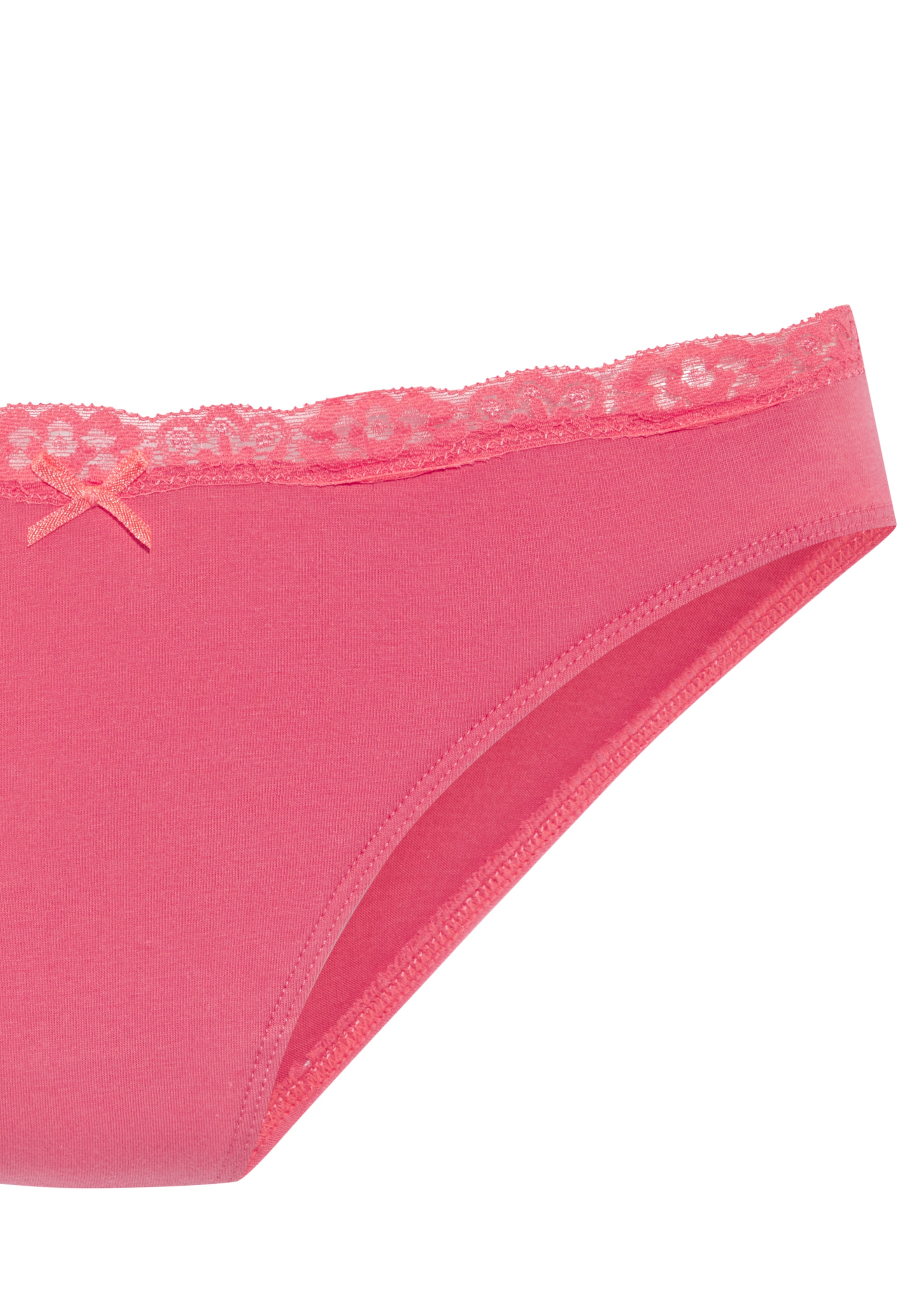 LASCANA Slip de bikini Packung, 4 cuis aus elastischer Baumwolle, in schöner Box