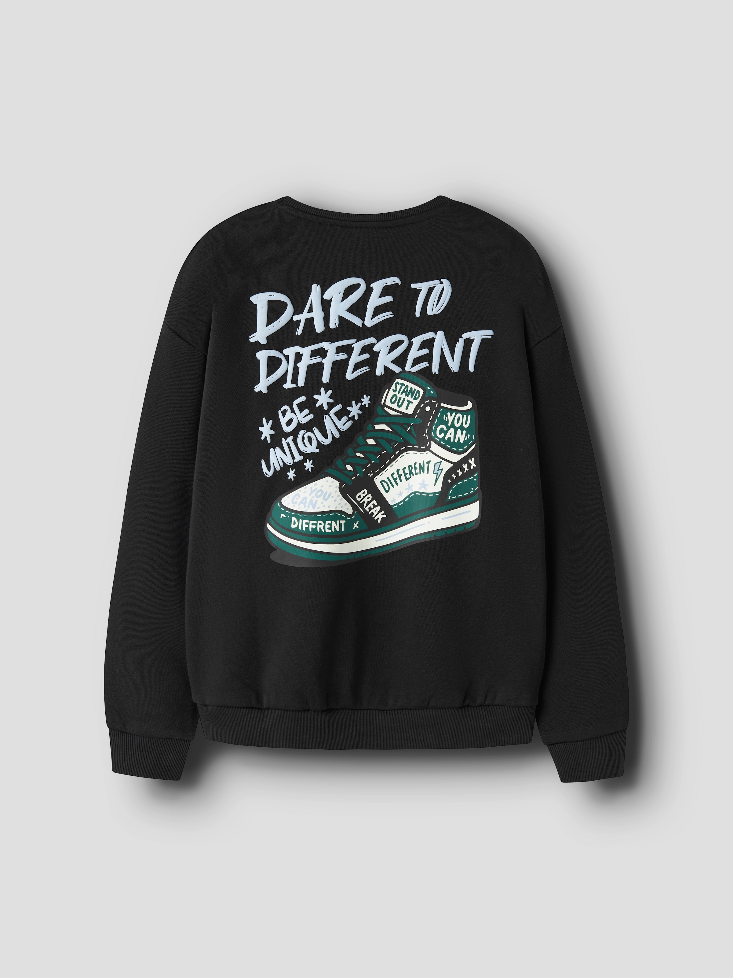 Name It Sweatshirt »NKMNEO LS RLX SWE BRU PS«, Baumwollmischung, relaxed fit, Print
