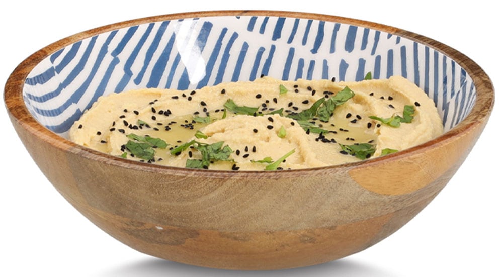 Zeller Present Bol »Mangoholz, mit Streifendekor« hochwertiges natürliches Material