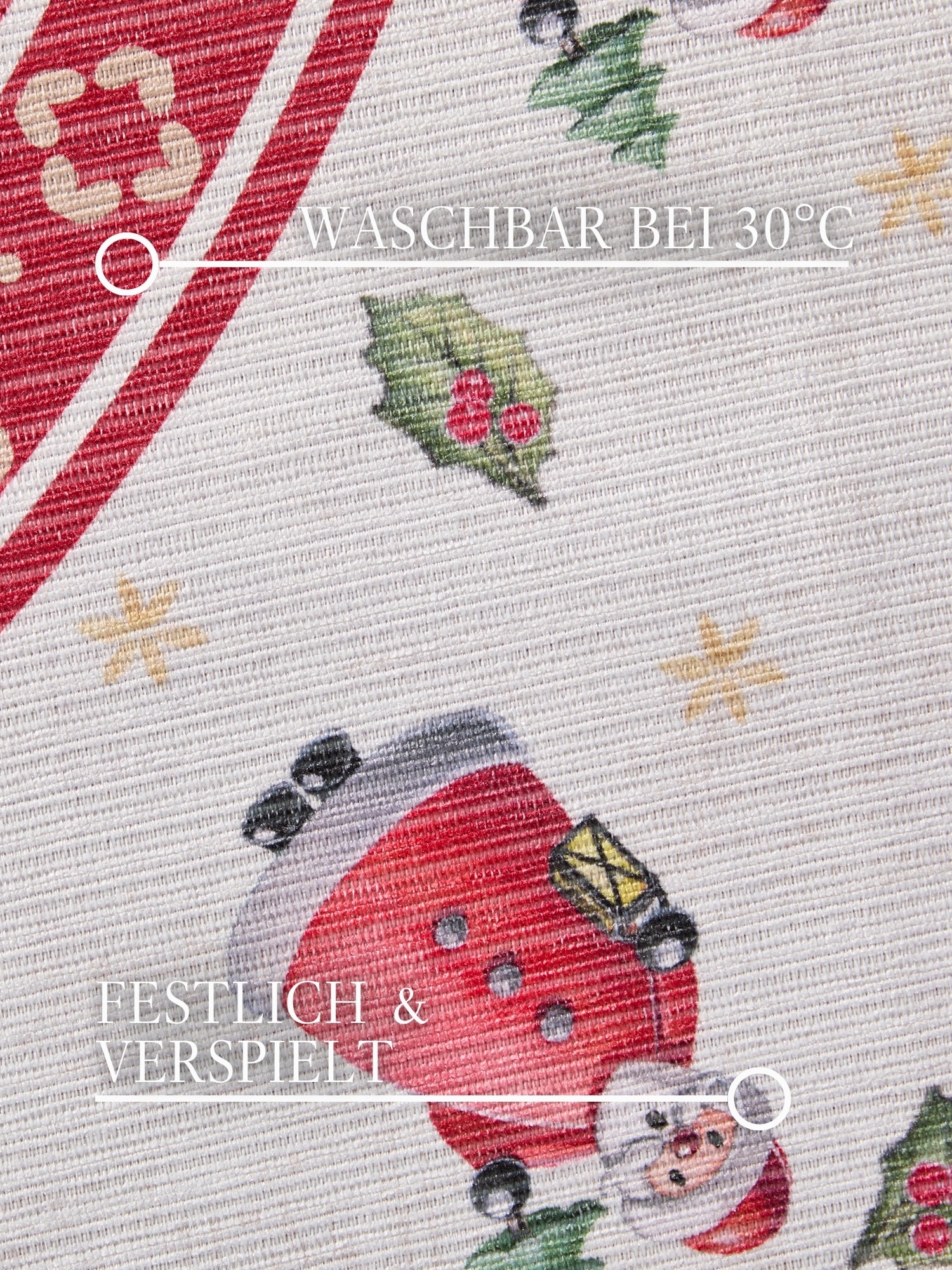Villeroy & Boch Teppich »Toy's Delight Limited Edition Santa Claus« rund 3 mm Höhe Limited Edition, Weihnachten, Wohnzimmer, Baumrock, Waschbar, Rund