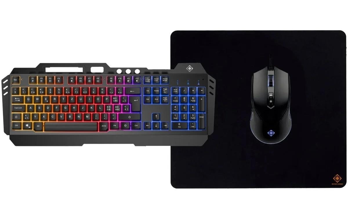 DELTACO Clavier de jeu »Set GAM-113 V2 3-in-1 RGB« ()