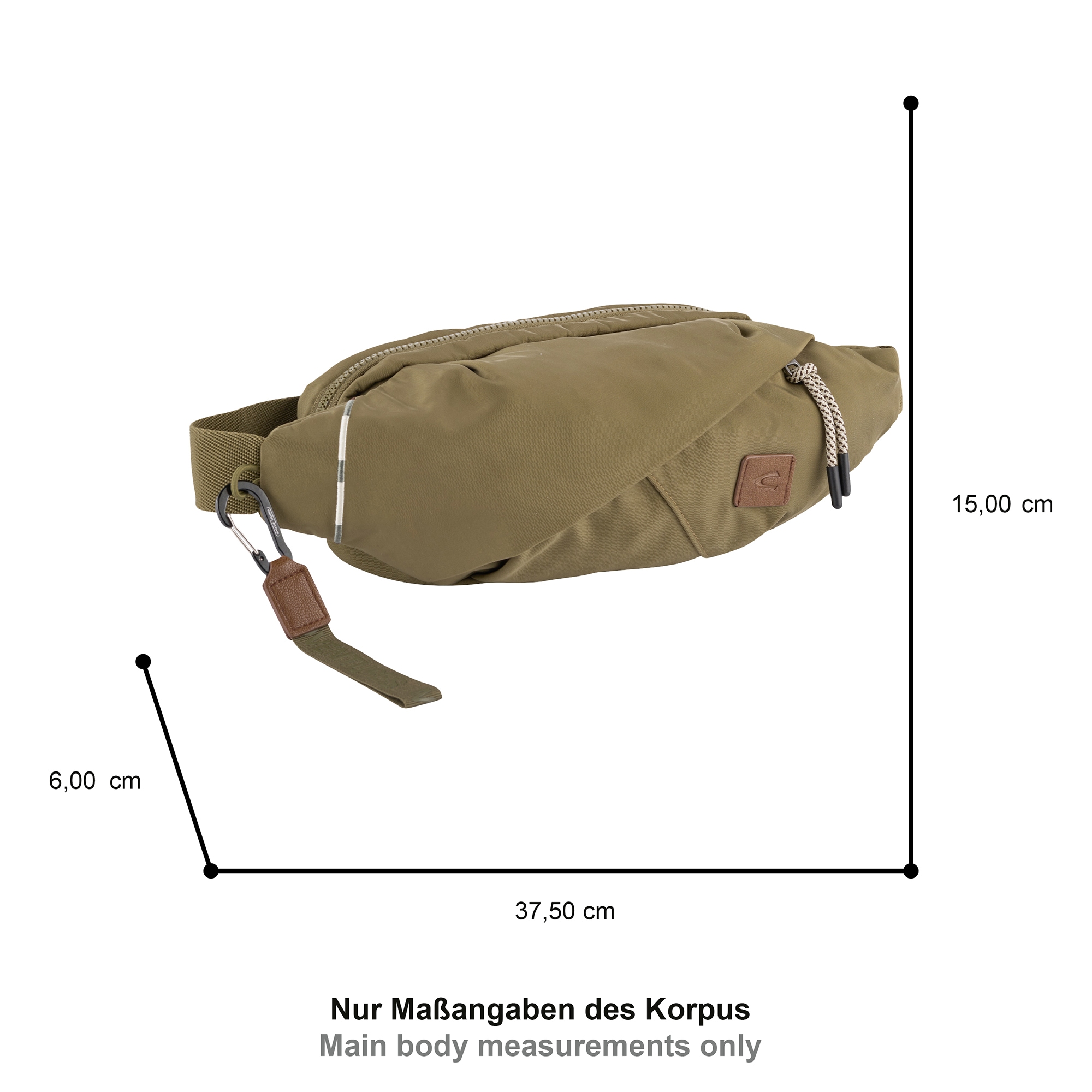 camel active Bauchtasche »Aurum« aus recyceltem Polyester in Nylonstruktur, leicht & mit feinen Details