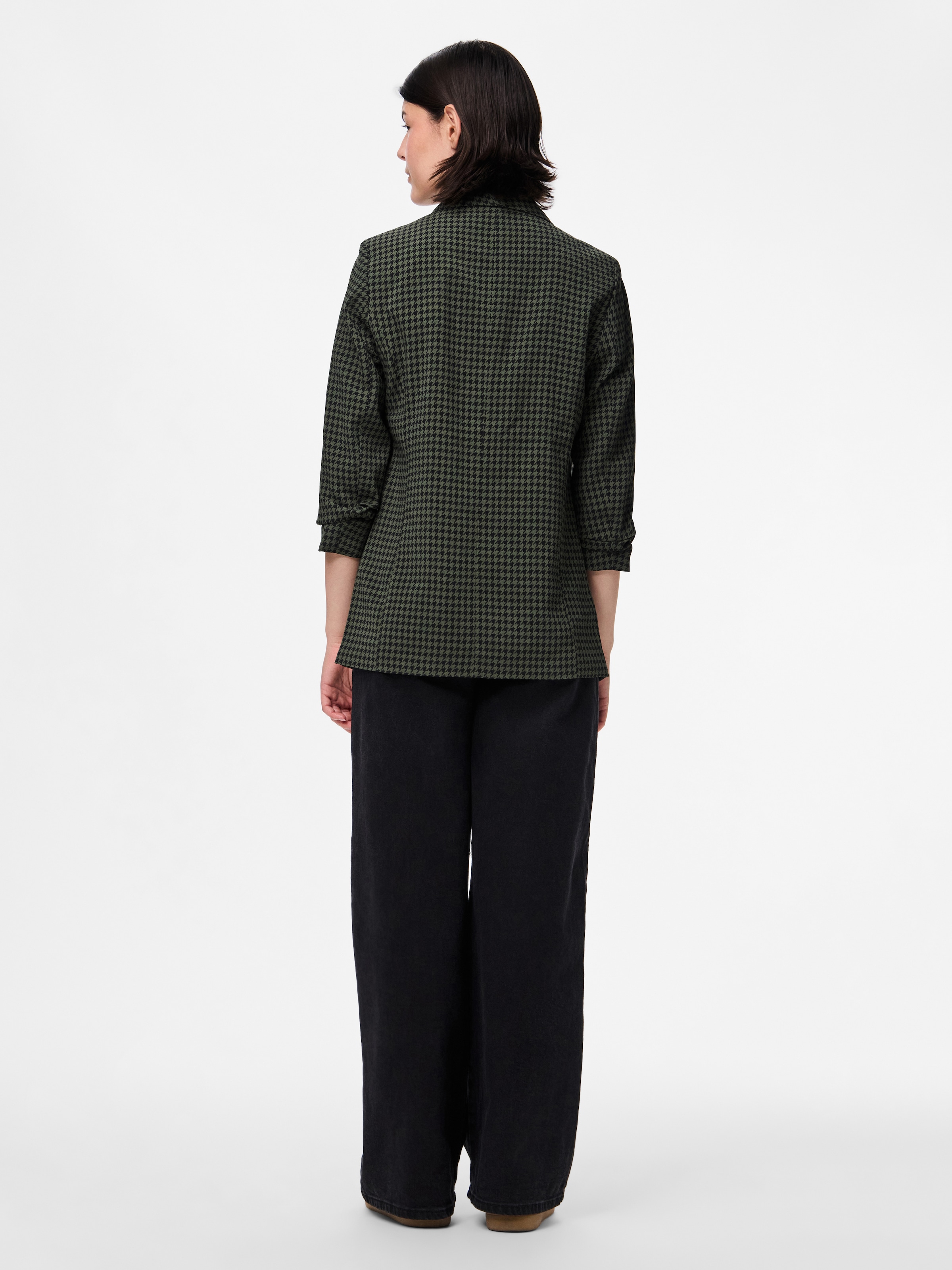 pieces Blazer chemisier »PCBOSELLA 3/4 PRINTED BLAZER NOOS«, mit 3/4 Ärmel
