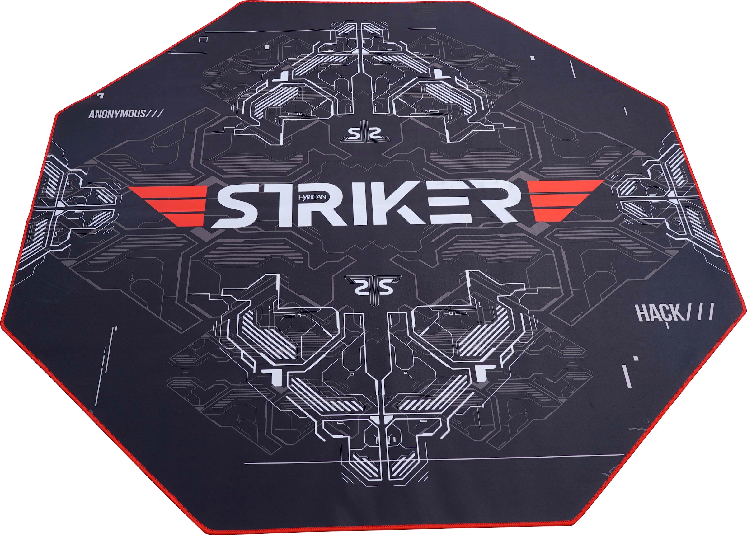 Hyrican Chaise de jeu »Striker Gaming-Stuhl "Copilot" Gamingstuhl + Stuhlunterlage« (Ensemble) Tapis de protection de sol 1100x1100x2mm
