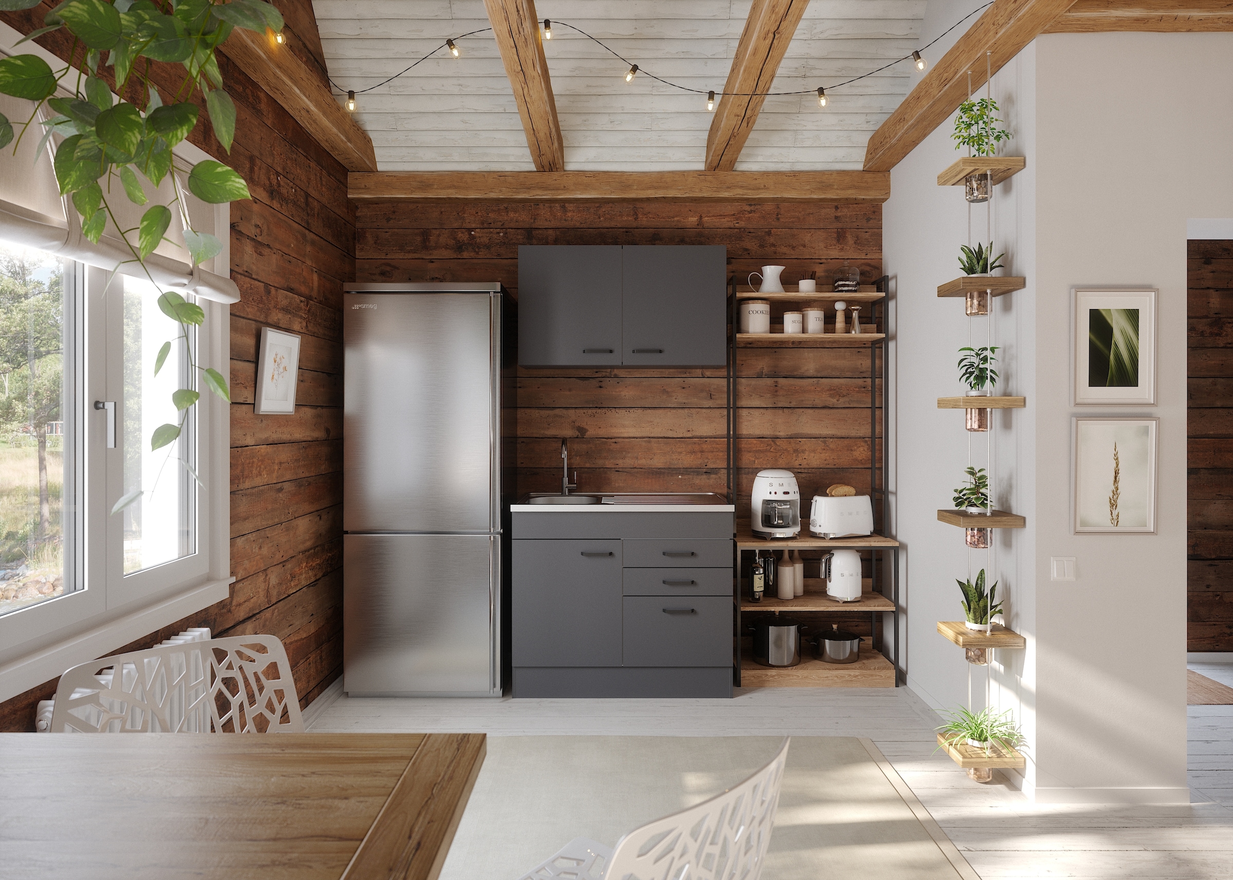 OPTIFIT Kitchenette »OPTImulti« Breite 100 cm, Tiefe 60 cm, mit Spülenauflage