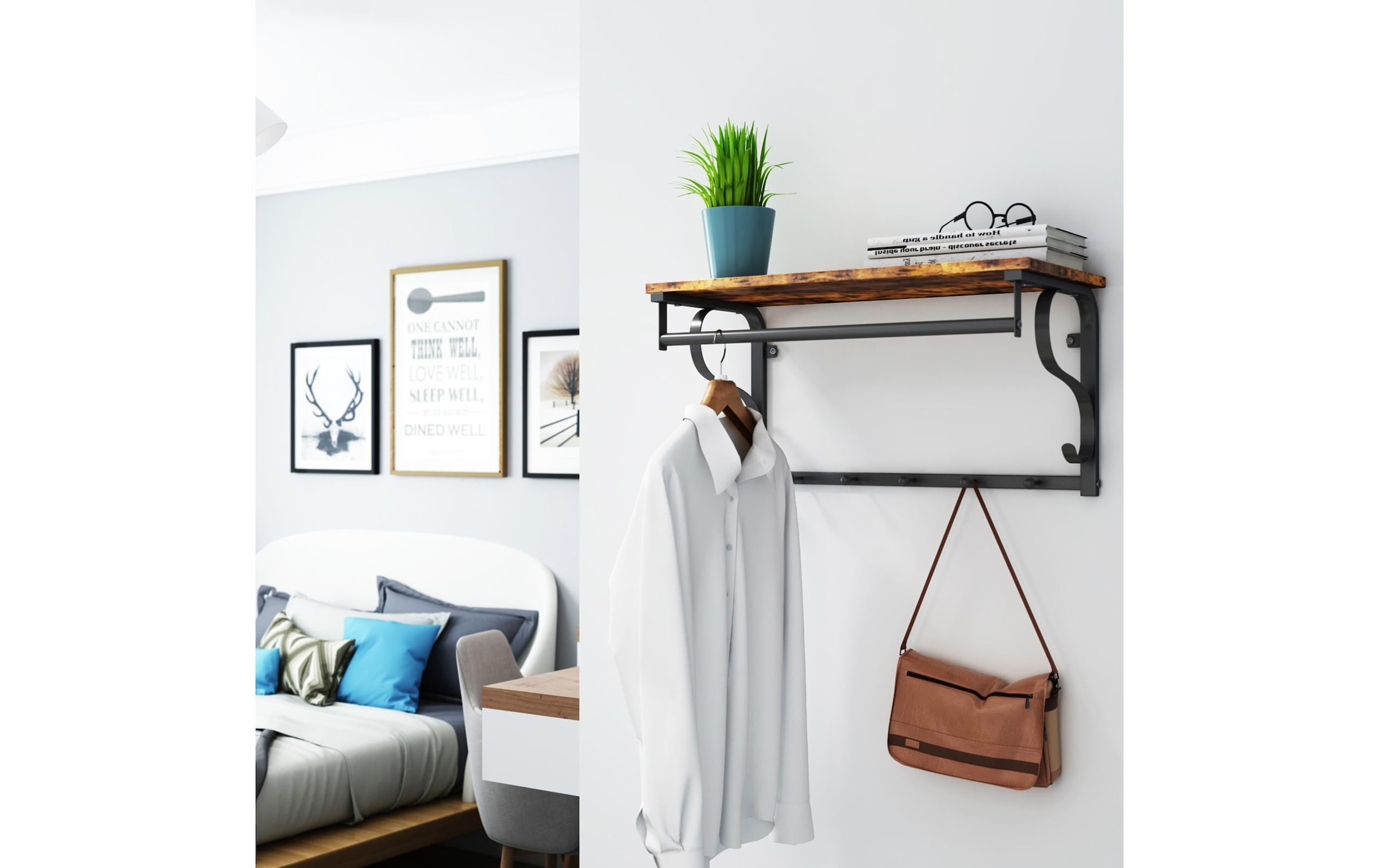 VASAGLE Étagère murale »Industrial Look 6«