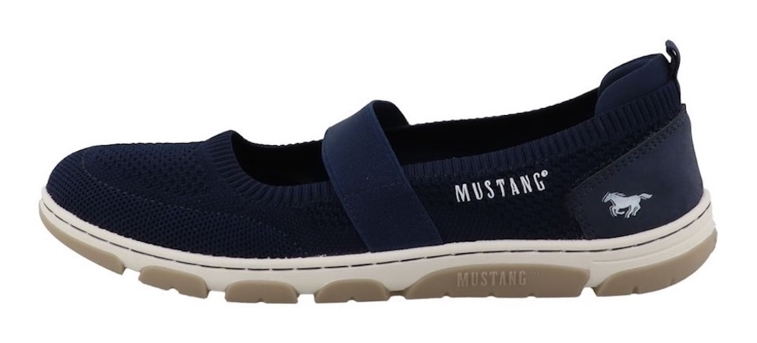 Mustang Shoes Ballerines à lanières »Sue«  chaussure basse, chaussure à enfiler avec bande élastique