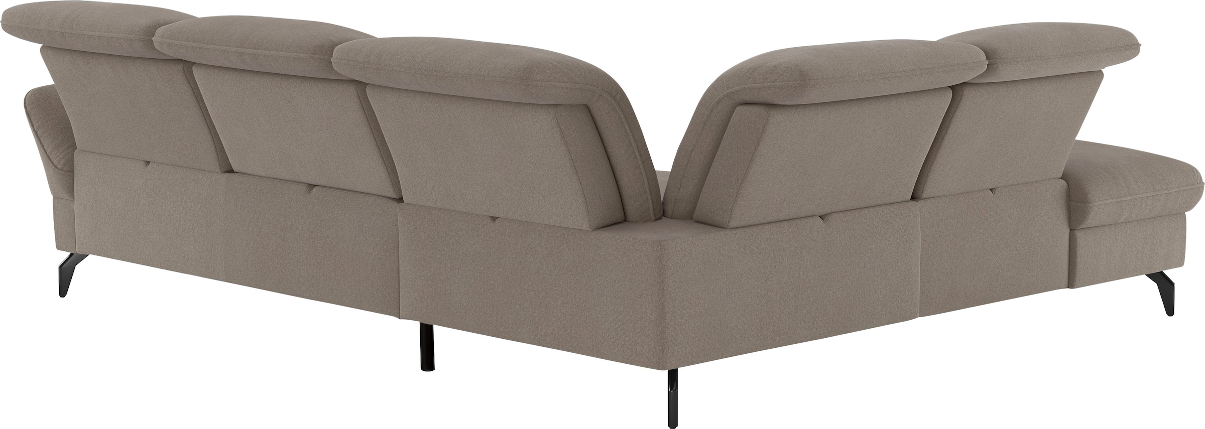 sit&more Ecksofa »Leandro L-Form« Wahlweise mit Bett- , Kopfteil - und Armlehnfunktion, sowie Stauraum