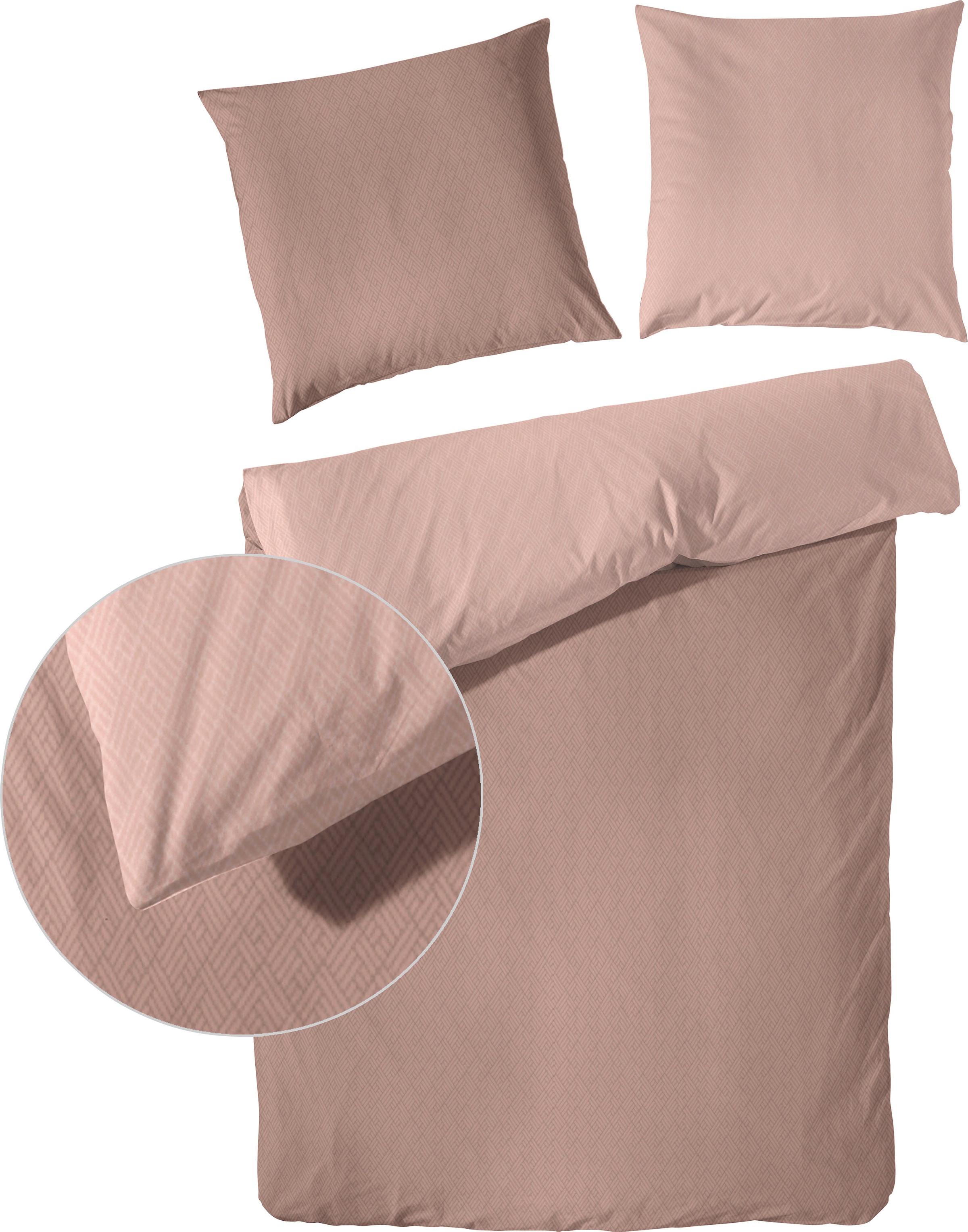 Primera Wendebettwäsche »Kate« 2 Stk. tlg. mit Two-Tone-Optik, feines Grafik-Muster, ab Grösse 135x200 cm