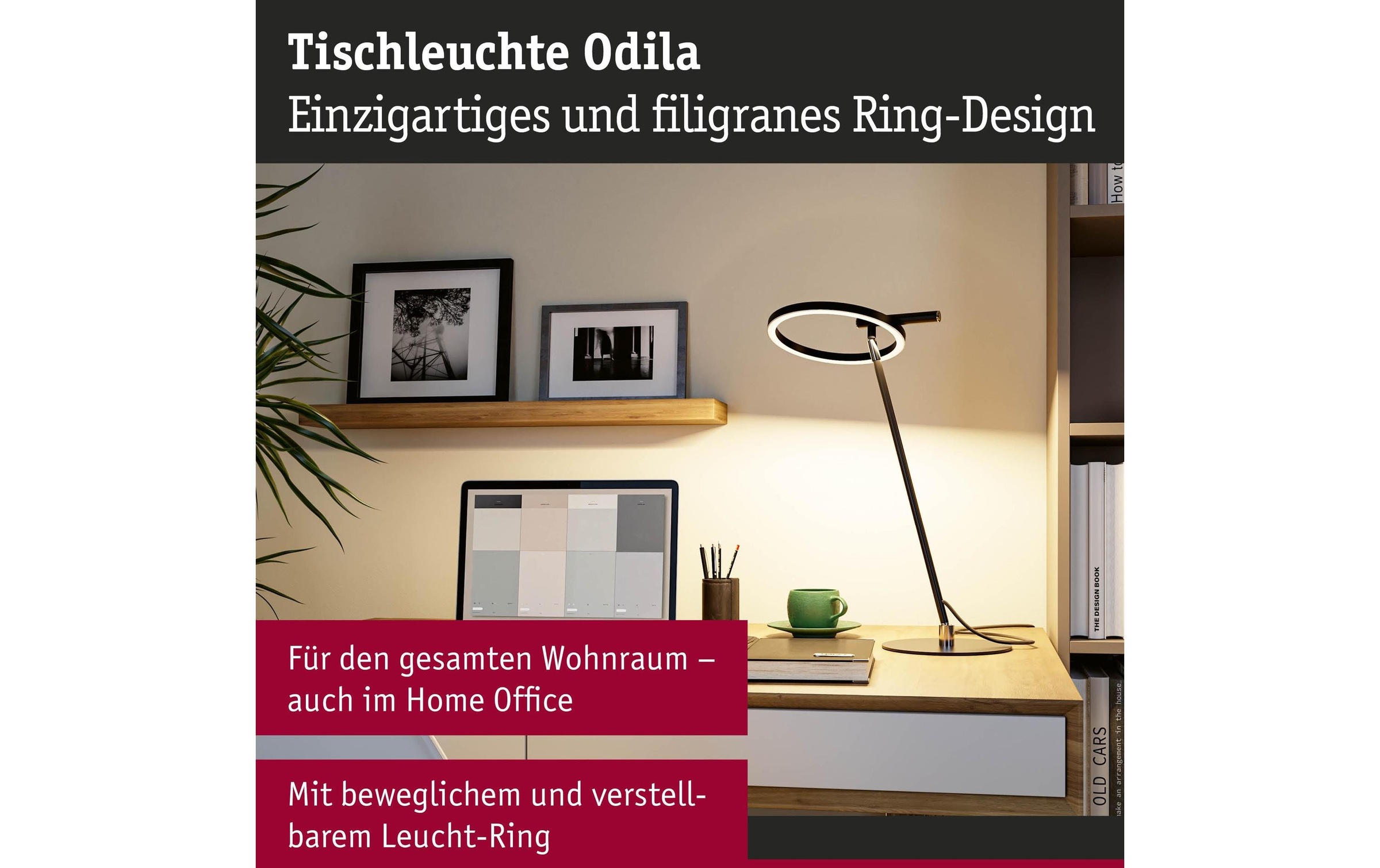 Paulmann LED Schreibtischlampe »Paulmann Schreibtischleuchte Schreibtischleuchte Odila« LED-Modul warmweiss - kaltweiss