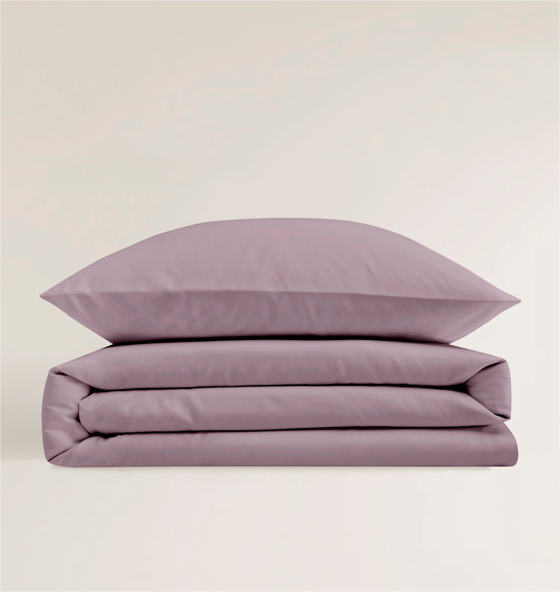 BIERBAUM Linge de lit »Elegant uni« 2 cuis Mako-Satin, 100 % Baumwolle, Uni, pflegeleicht