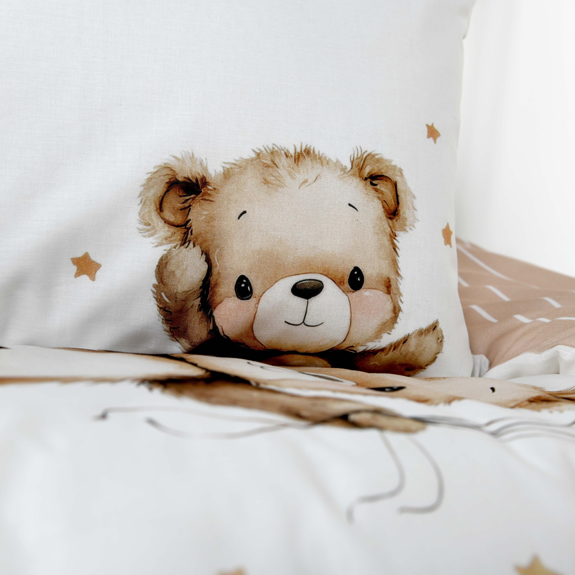 Baby Best Linge de lit pour bébé »Ballon Teddy« 2 Parure de lit réversible