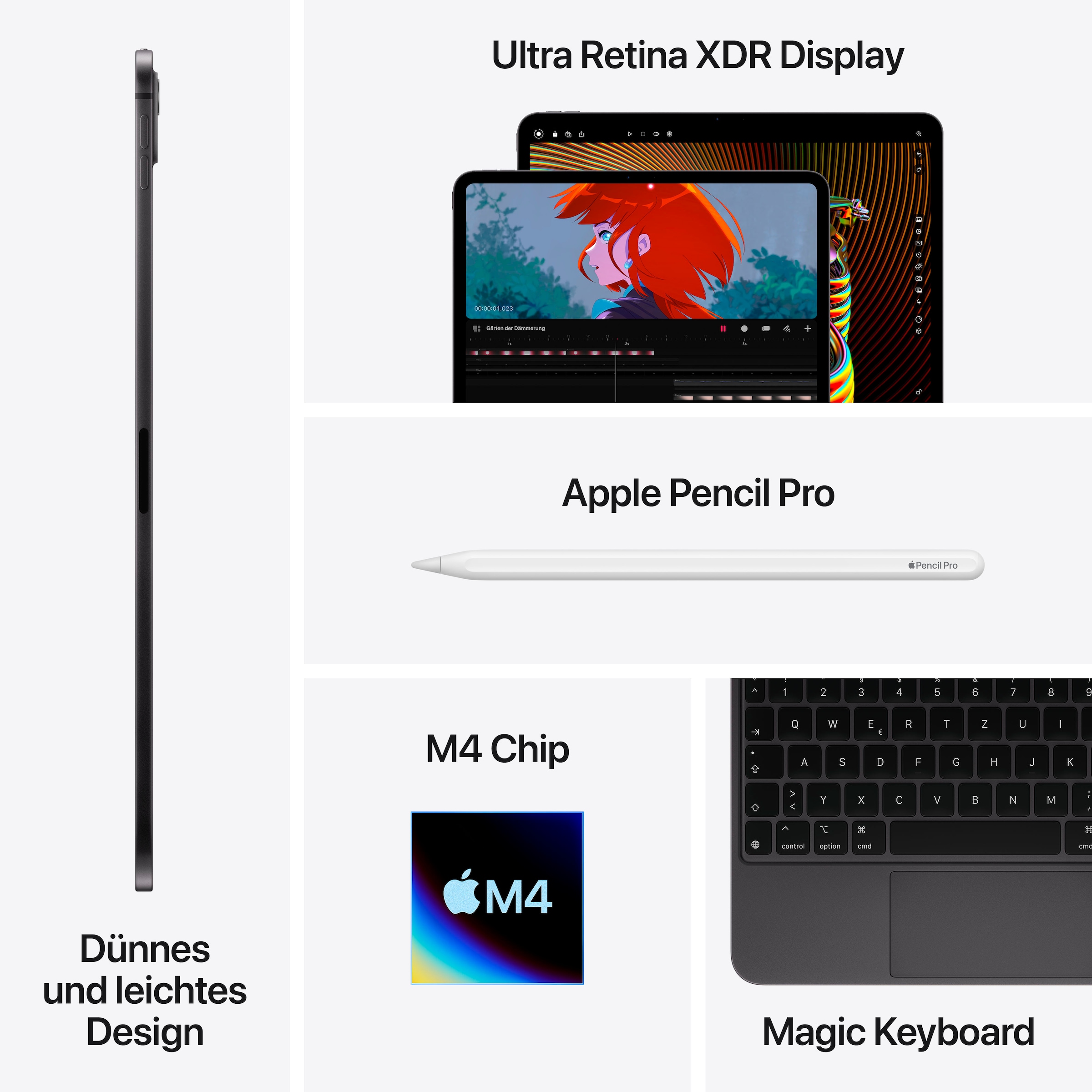 Apple Tablet »11" iPad Pro WiFi + Cellular 2TB« (28,22 cm / 11,1 ″) iPadOS 2.000 GB 5G )