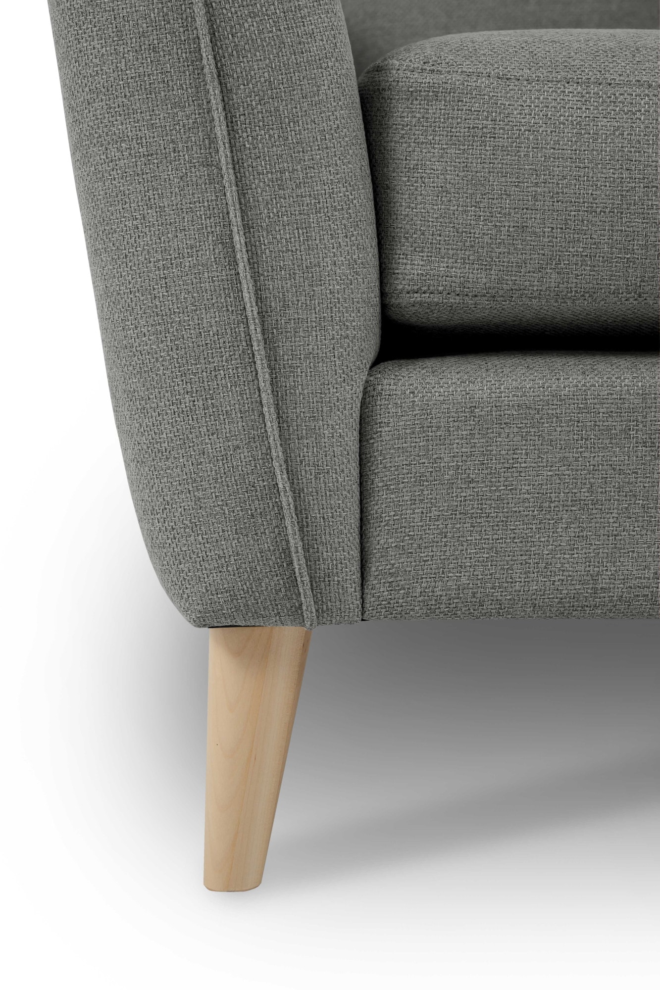 Home affaire 2-Sitzer »MARSEILLE Kompaktsofa 170 cm, Cord, Flachgewebe, Struktur, Webstoff« Massivholzbeine Eiche, Landhausstil, Wellenunterfederung