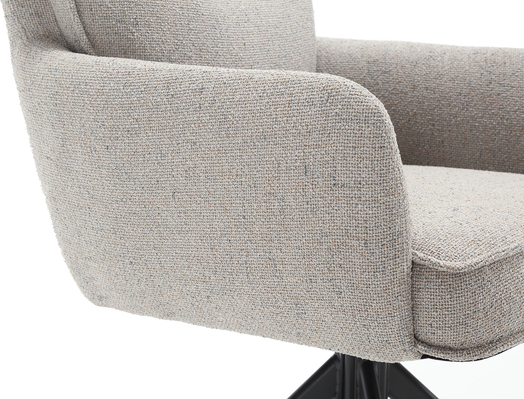 SalesFever Chaise de salle à manger »Austin - Armlehnstuhl mit hochwertiger Taschenfederkern-Polsterung« () 1 cuisEsszimmersessel: 360° Drehfunktion mit stilvollem Metallfuss