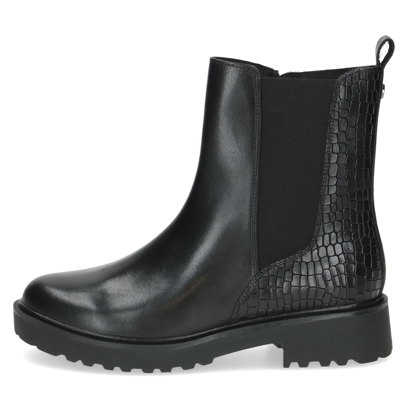 Caprice Bottines chelsea  talon bloc, bottines avec motif reptile