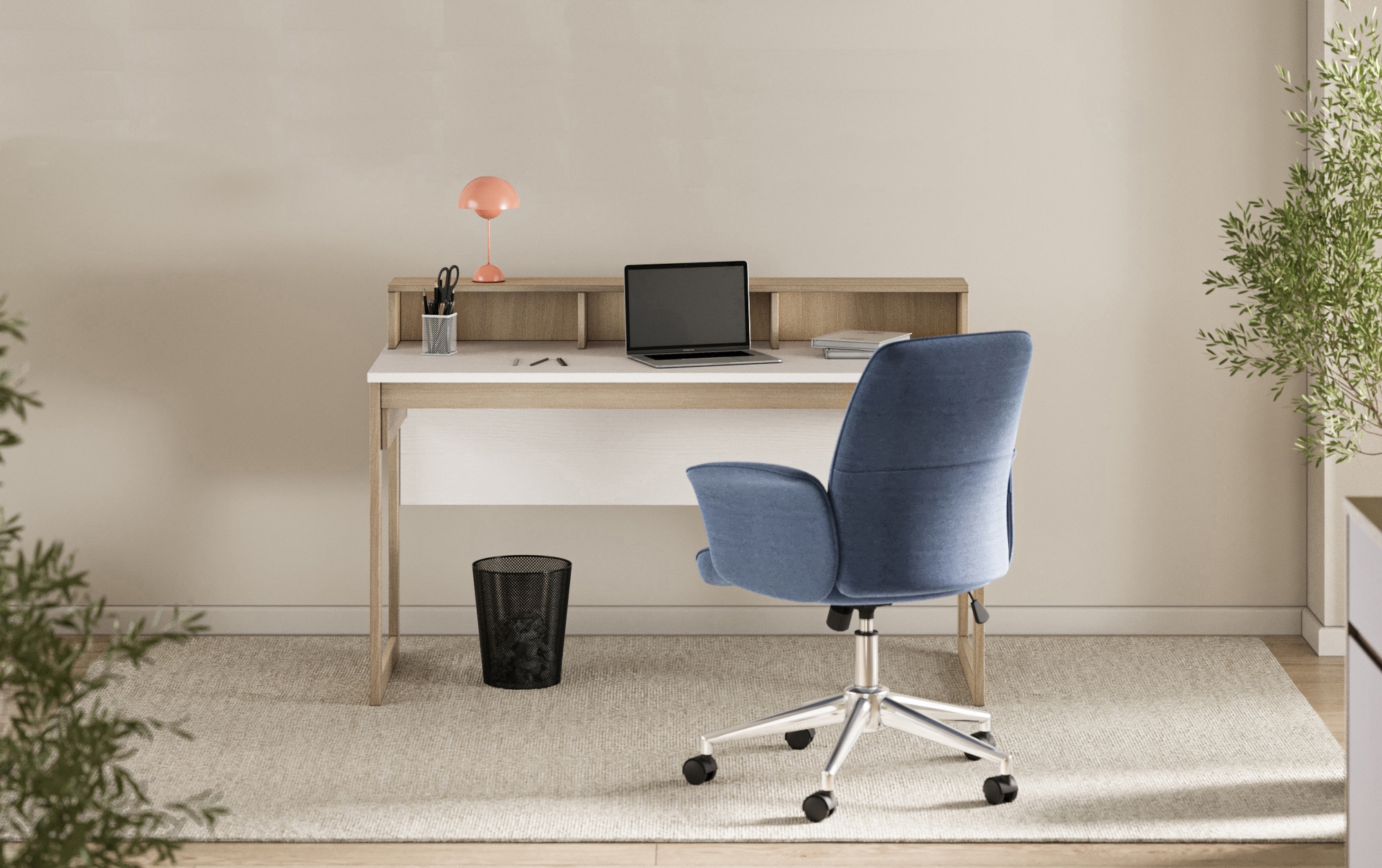 Home affaire Bureau »Stranda, Arbeitstisch im Skandi Style, Bürotisch in zwei Farben« moderner Computertisch, wohnliches Home Office