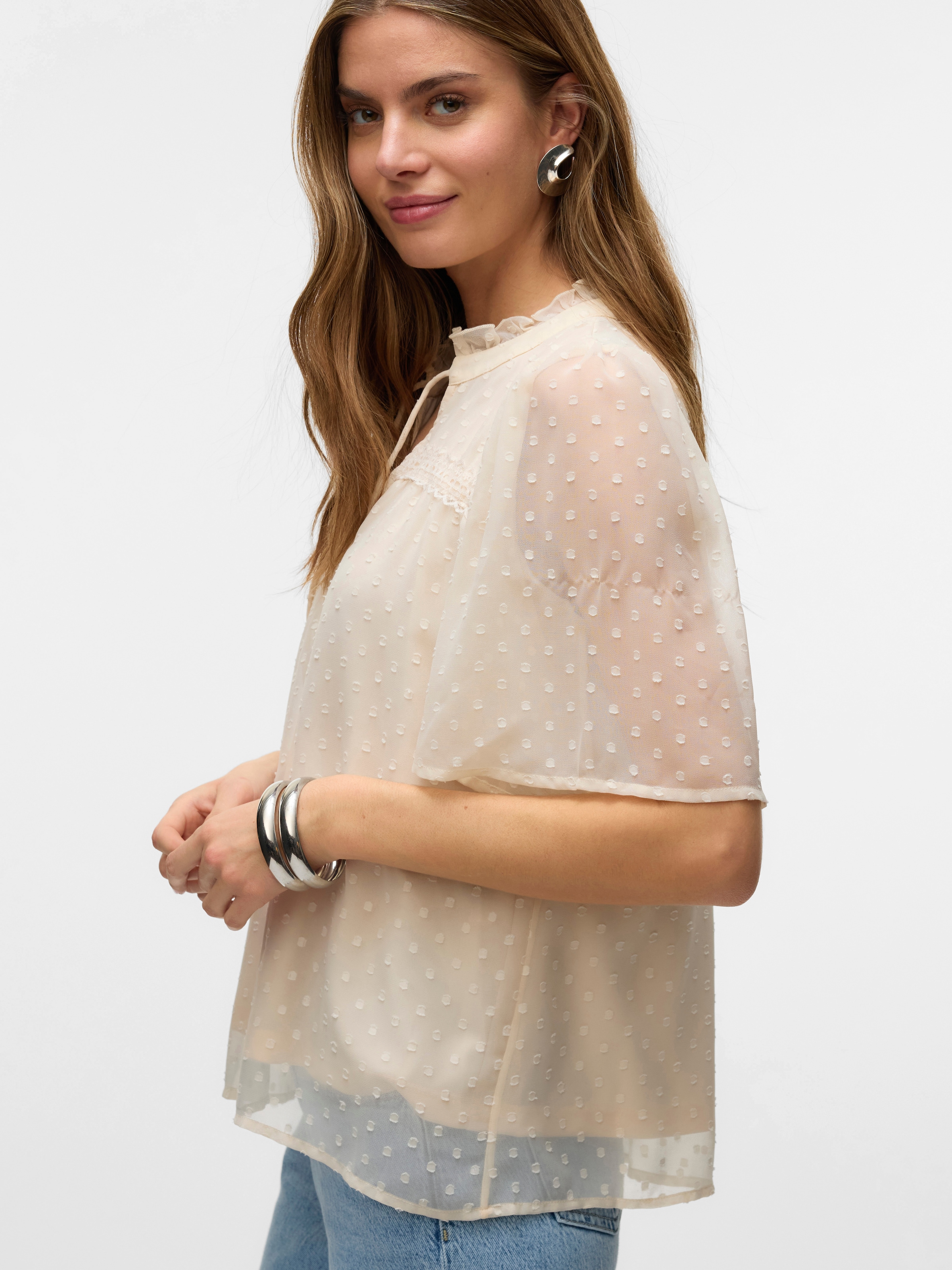 Vero Moda Blouse en dentelle »VMLEAH SS LACE TOP WVN GA NOOS«