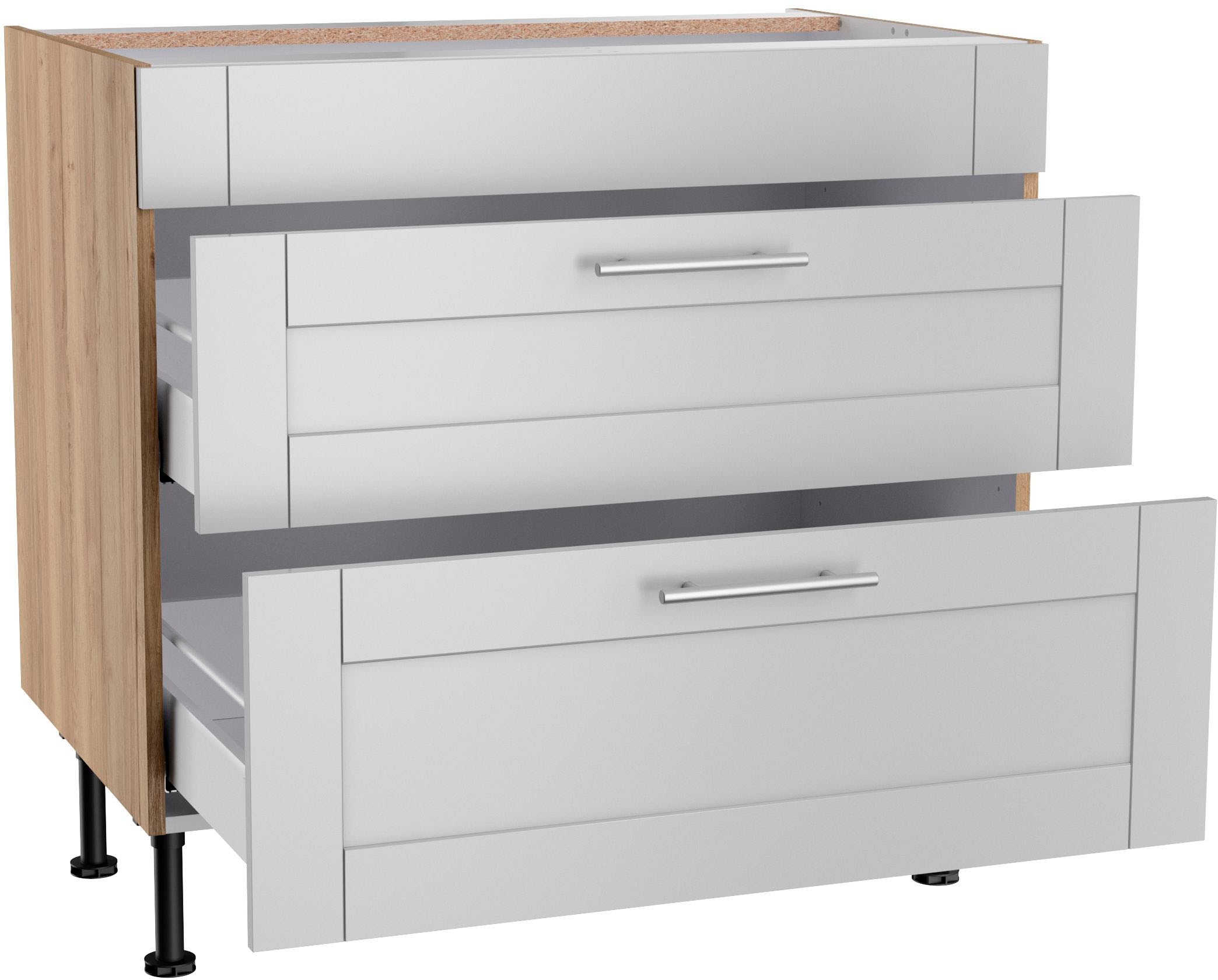 KOCHSTATION Kochfeldumbauschrank »KS-Ahus« Breite 90 cm