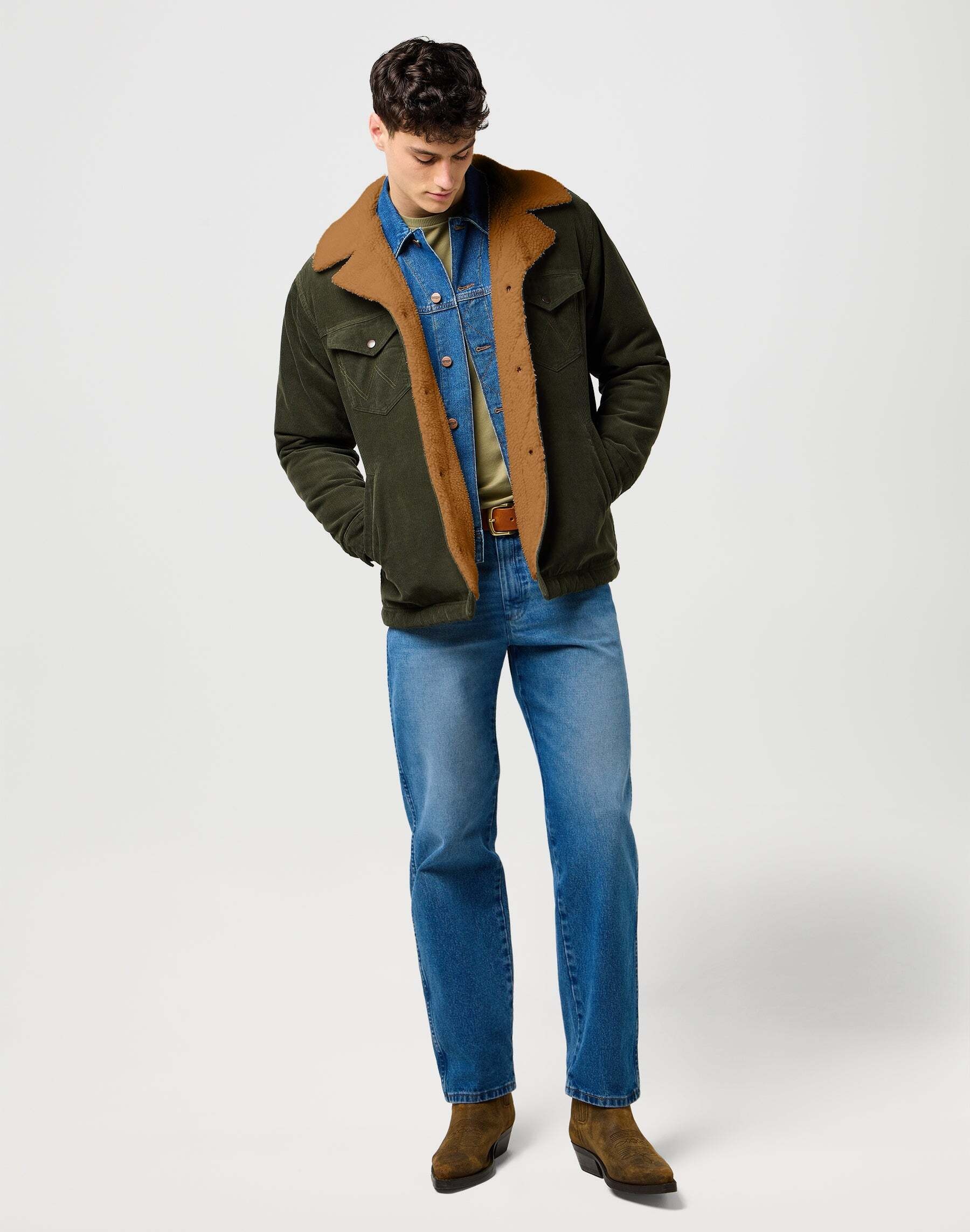Wrangler Fleecejacke »WRANGLER Sherpajacke Wrange Coat«