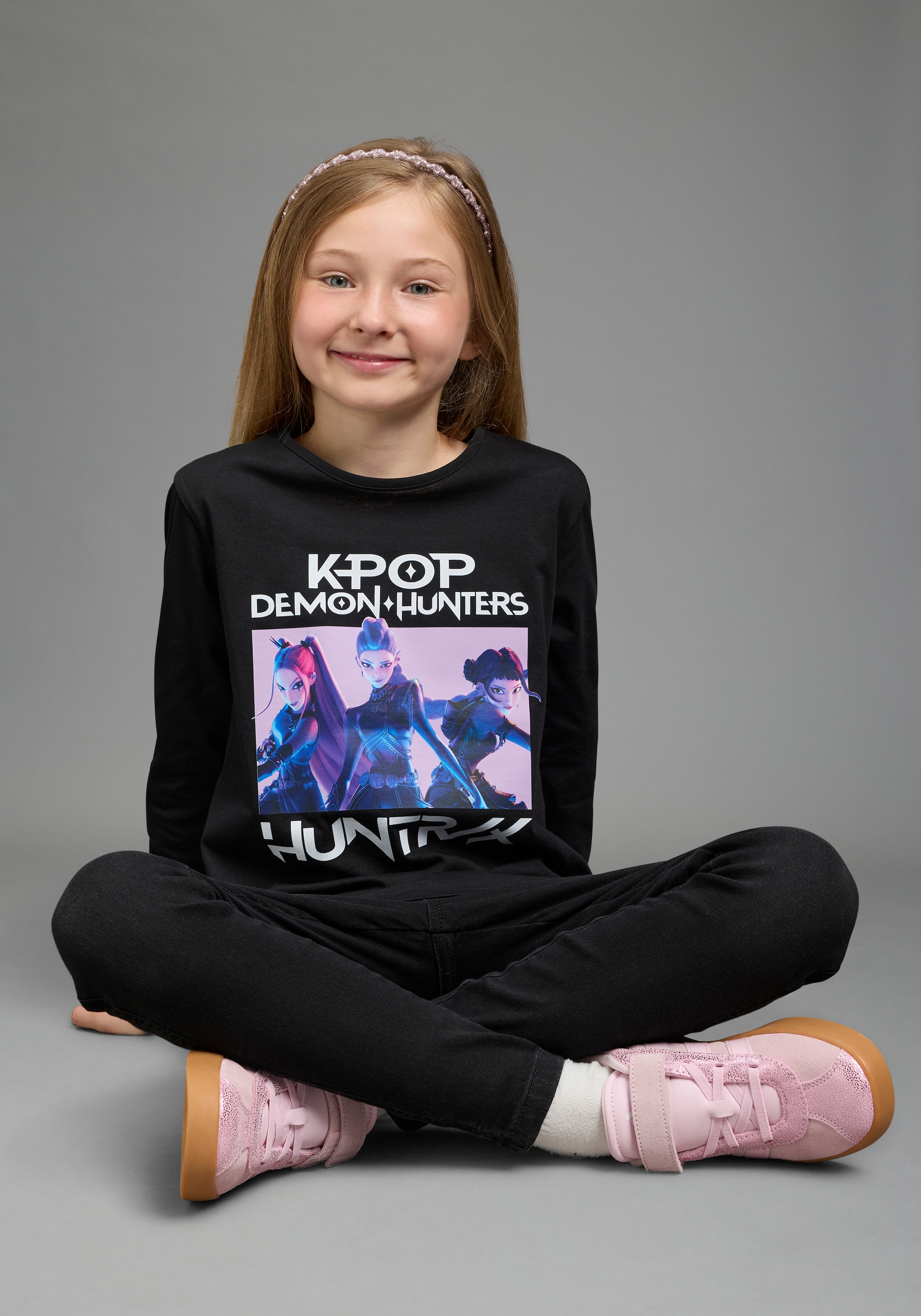 KIDSWORLD T-shirt à manches longues »K-POP DEMON HUNTERS Shirt« t-shirt K-Pop, longueur hanche, col rond, coupe basique