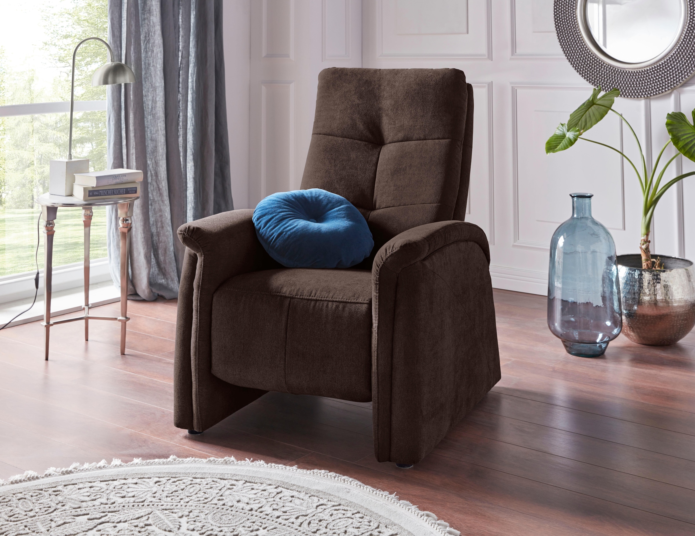 exxpo - sofa fashion Fauteuil »Tivoli, Hochlehnsessel, Relaxsessel, Kinosessel, bequem« mit Relaxfunktion, schmale Armlehnen