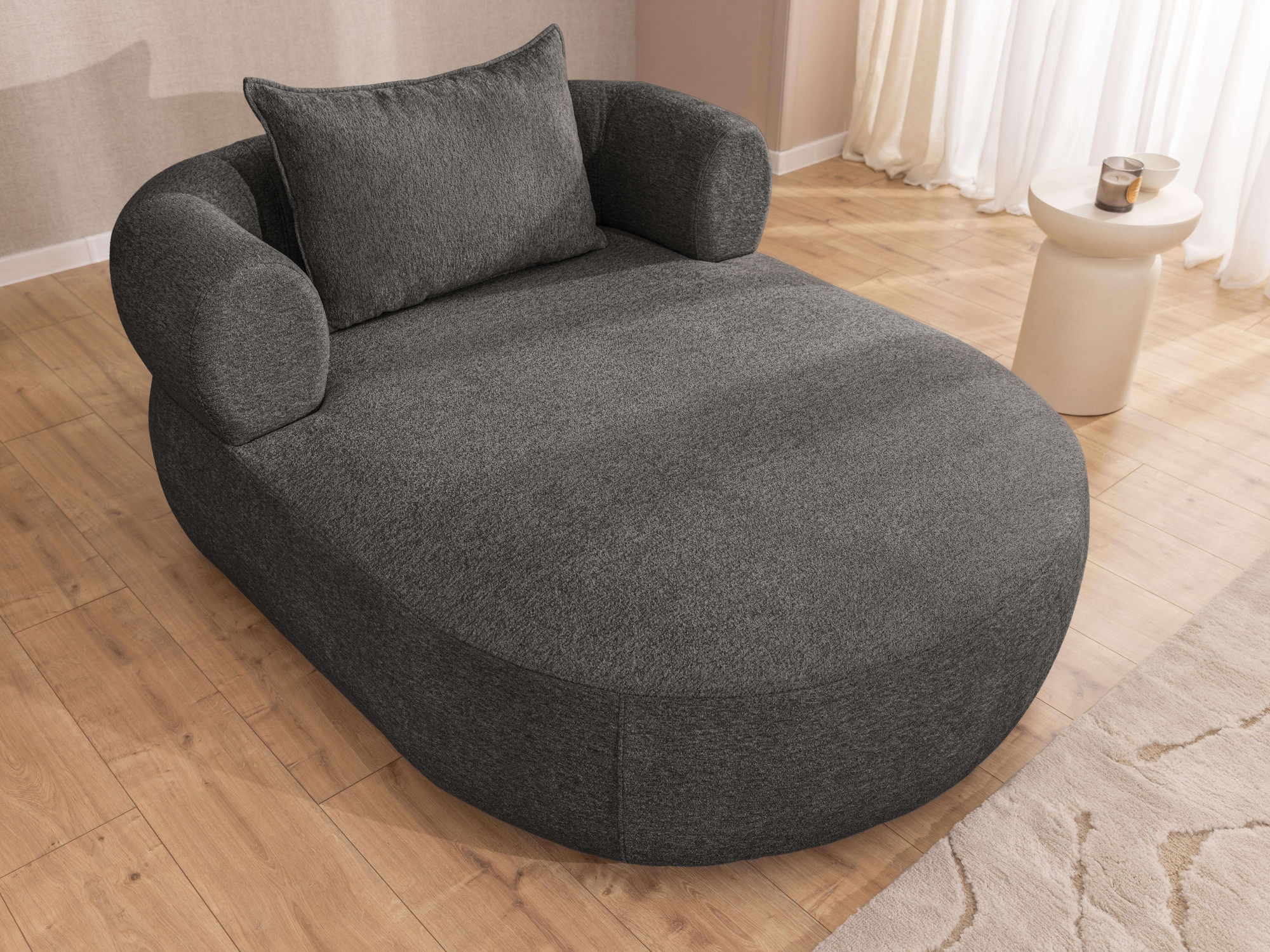 Home affaire XXL-Sessel »LUSSAC Loveseat extra tief, grosse Sitzfläche, Masse B/T/H: 123/158/78cm« hoher Sitzkomfort und modernes Design, Sofa ohne Bettfunktion