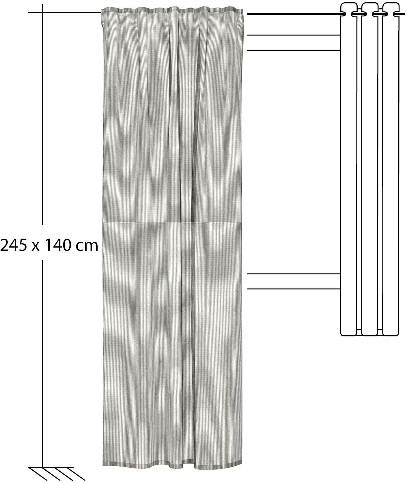 HOMING Gardine »Neta« verdeckte Schlaufen 1 Stk. tlg. Netzstuktur, Wohnzimmer, Küche, Schlafzimmer