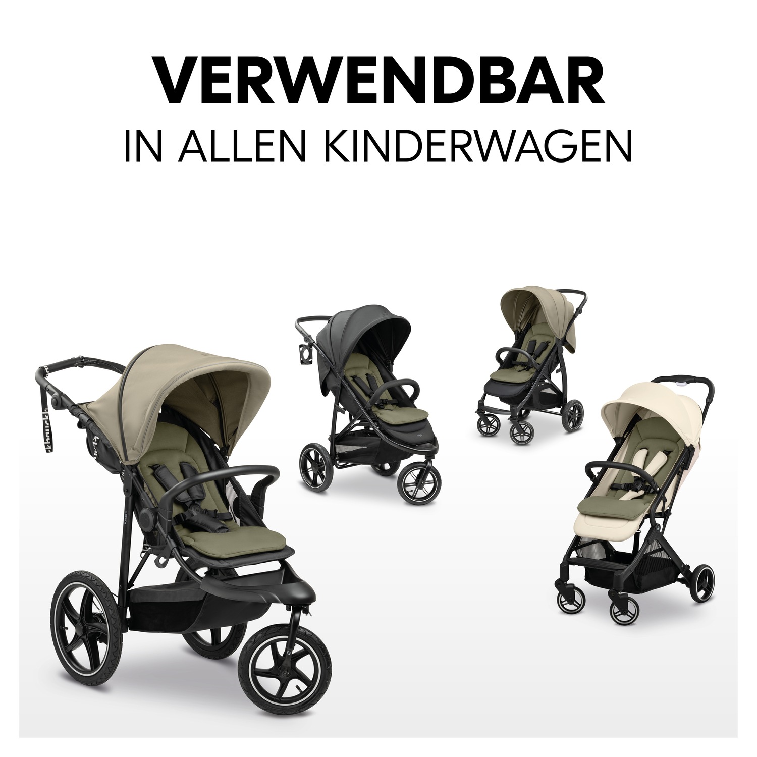 Hauck Housse de siège de poussette »Seat Liner« kompatibel mit hauck Buggys, Kinderwagen und Fahrradanhängern
