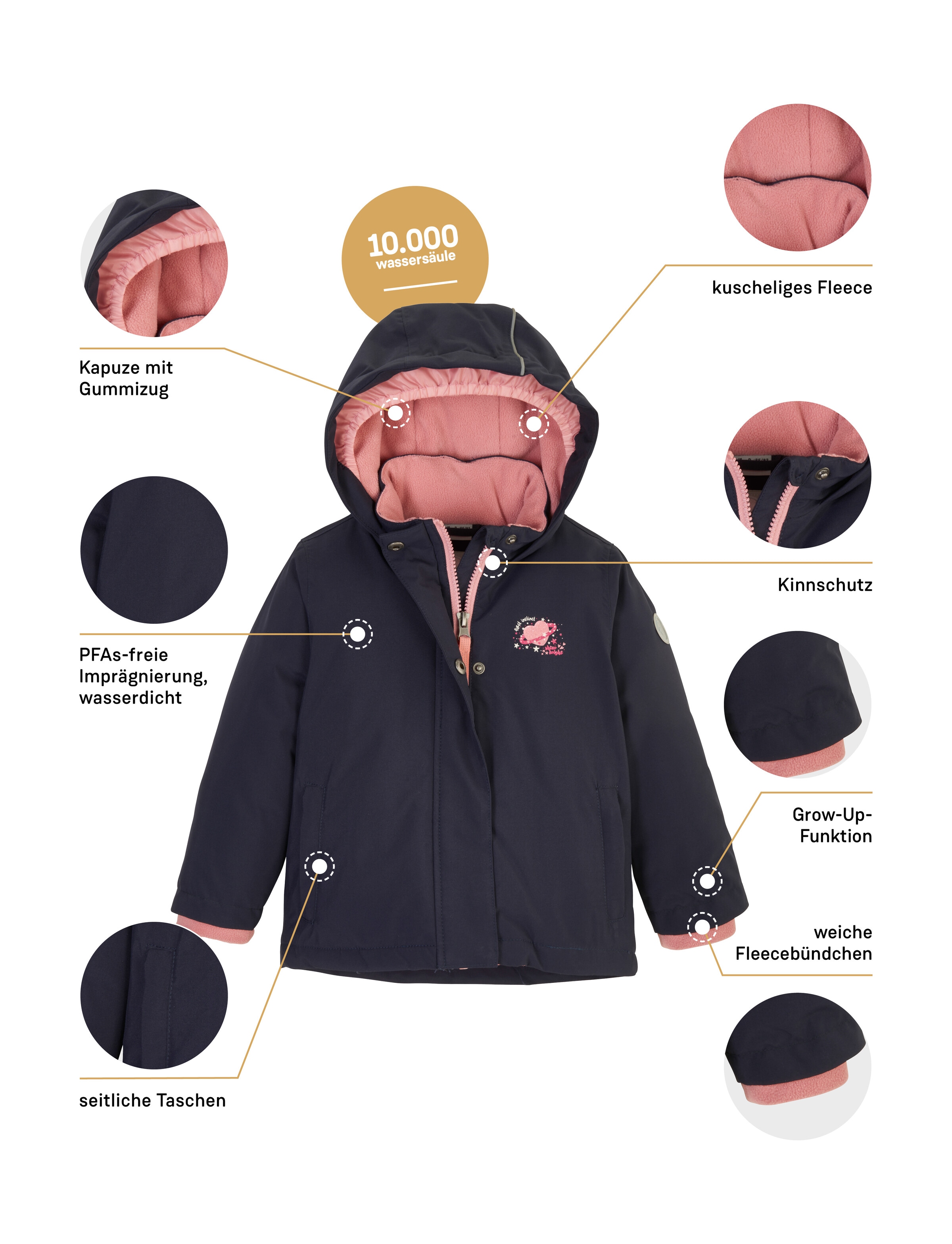 first instinct by killtec Veste fonctionnelle »FIOW 38 MNS JCKT« Wasserdichte Funktionsjacke mit verlängerbaren Ärmeln