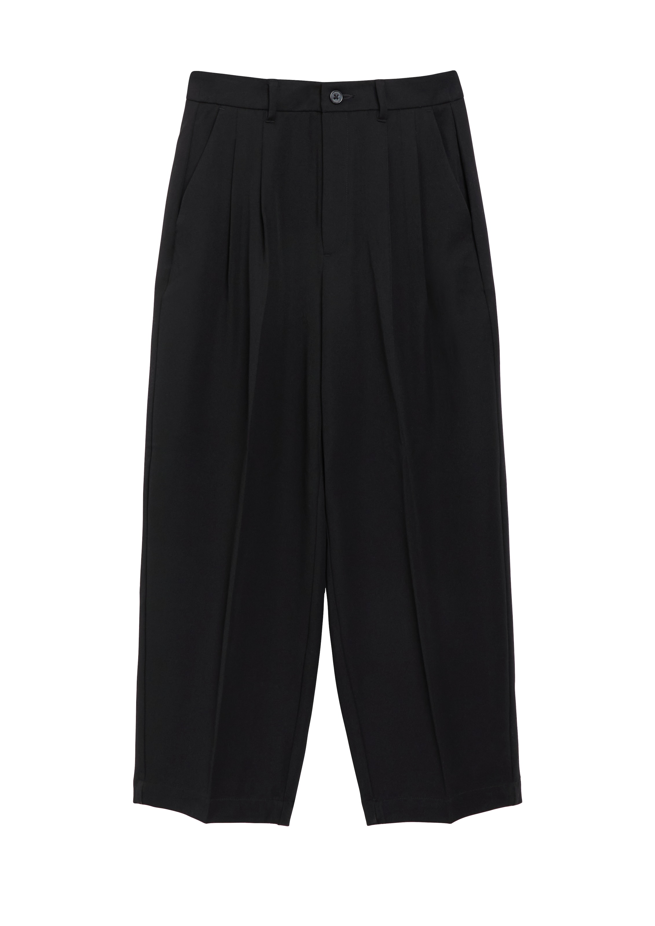 s.Oliver Pantalon à pinces  Taille haute, forme barrel, longueur cheville