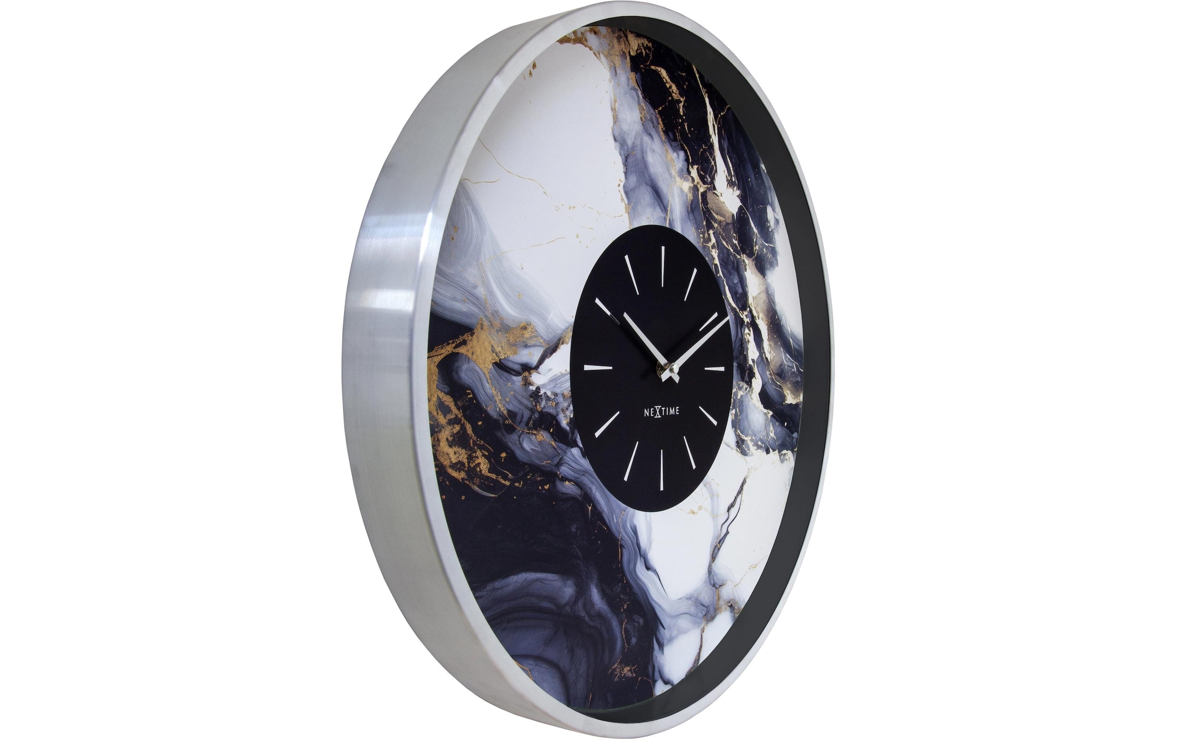 NEXTIME Horloge murale »Marble Duo«